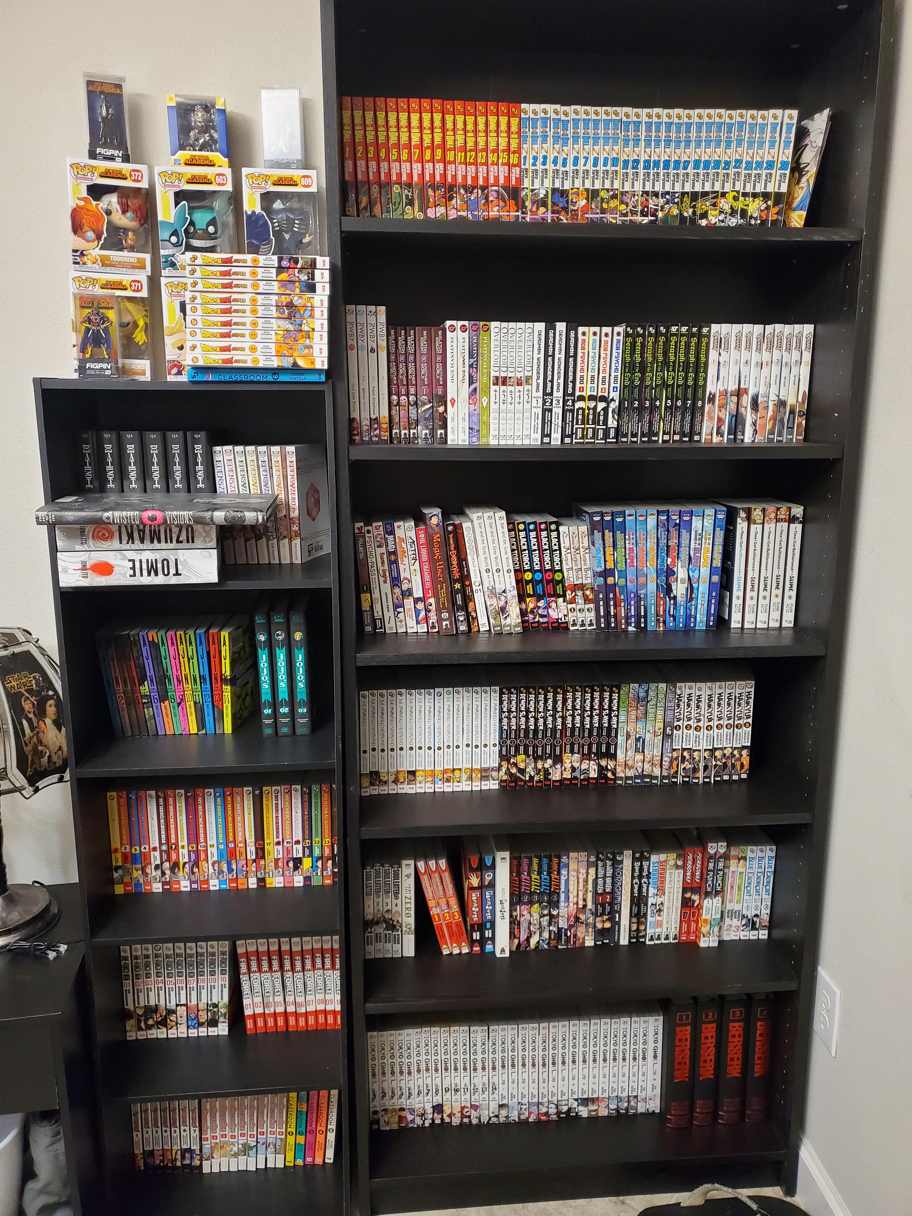 6 months of collecting and I've filled 2 bookcases r/manga