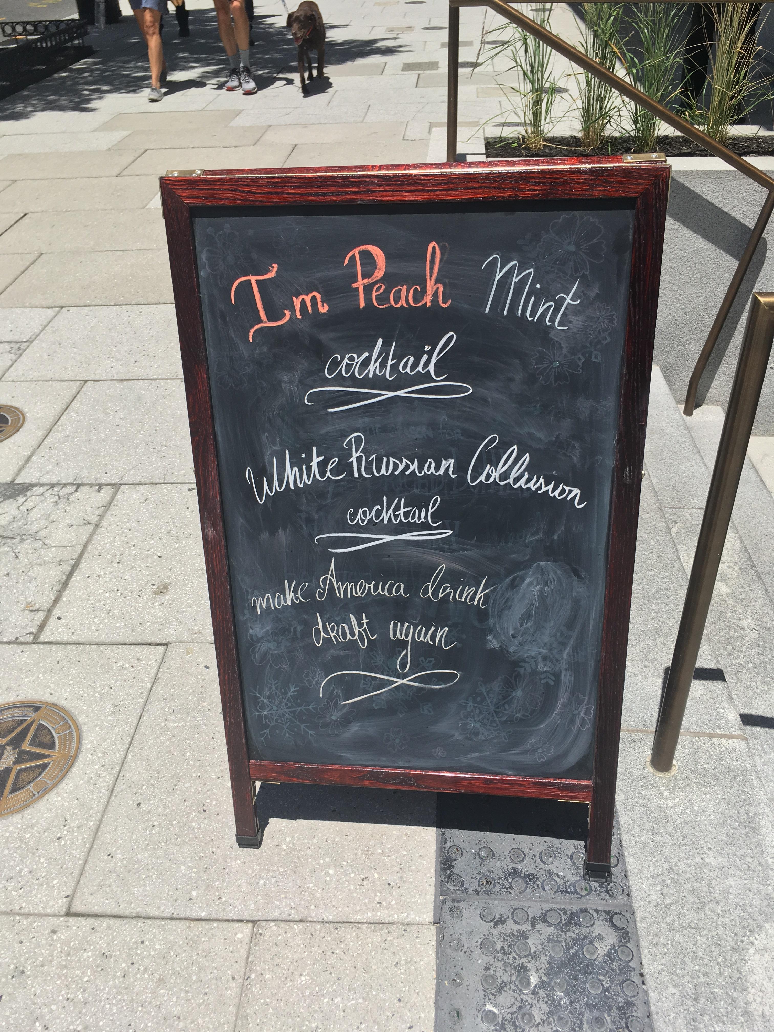 Today I saw some clever cocktail names outside a bar in DC r/funny