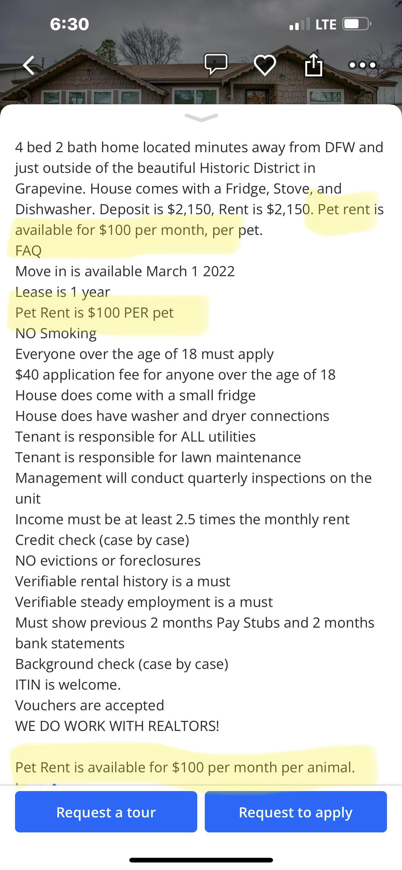 Should I ask if they charge pet rent? r/mildyinfuriating