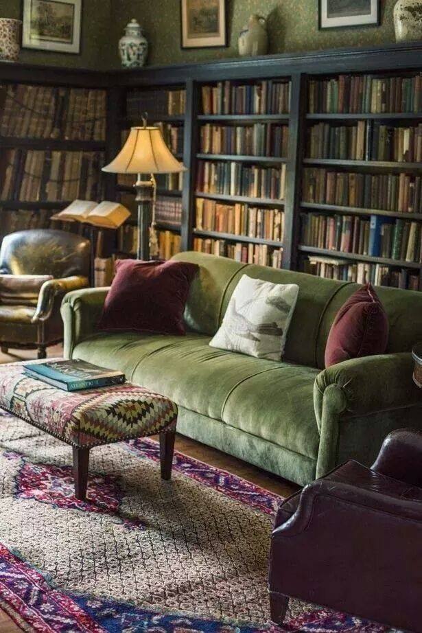 Bohemian library room r/CozyPlaces
