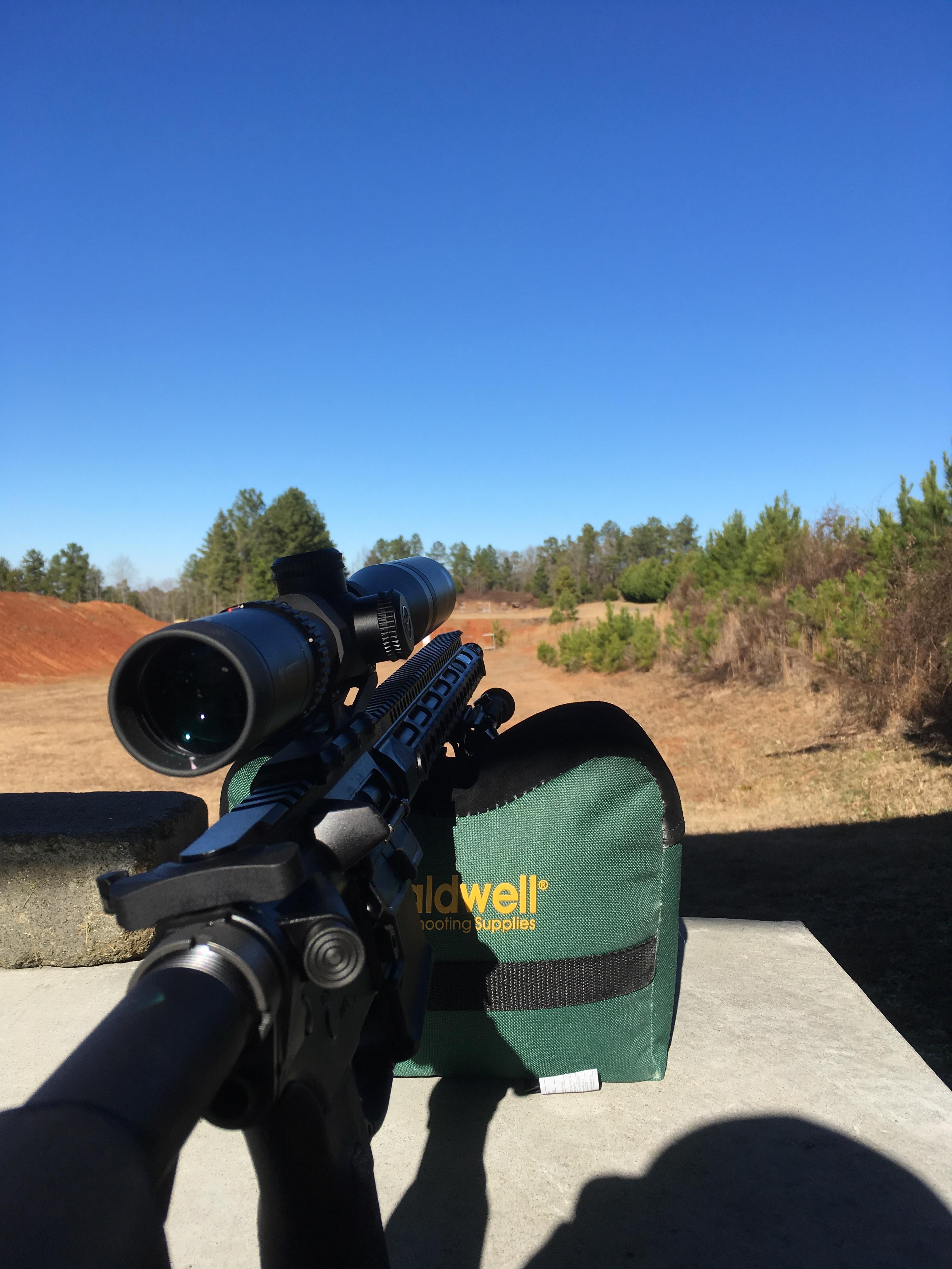 Popped the 300 yard gong on my first shot. First time shooting past 100