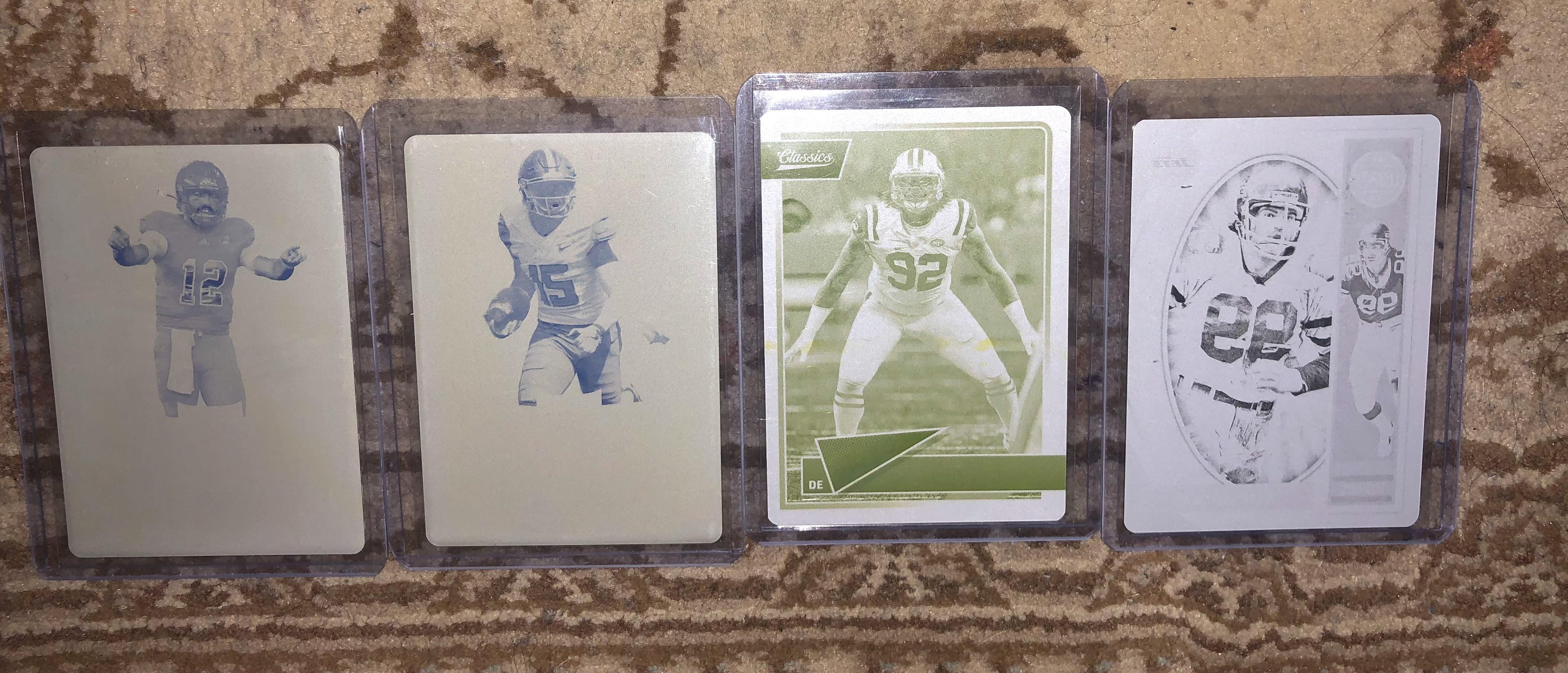 4 Jets printing plate cards, featuring James Denzel Mims