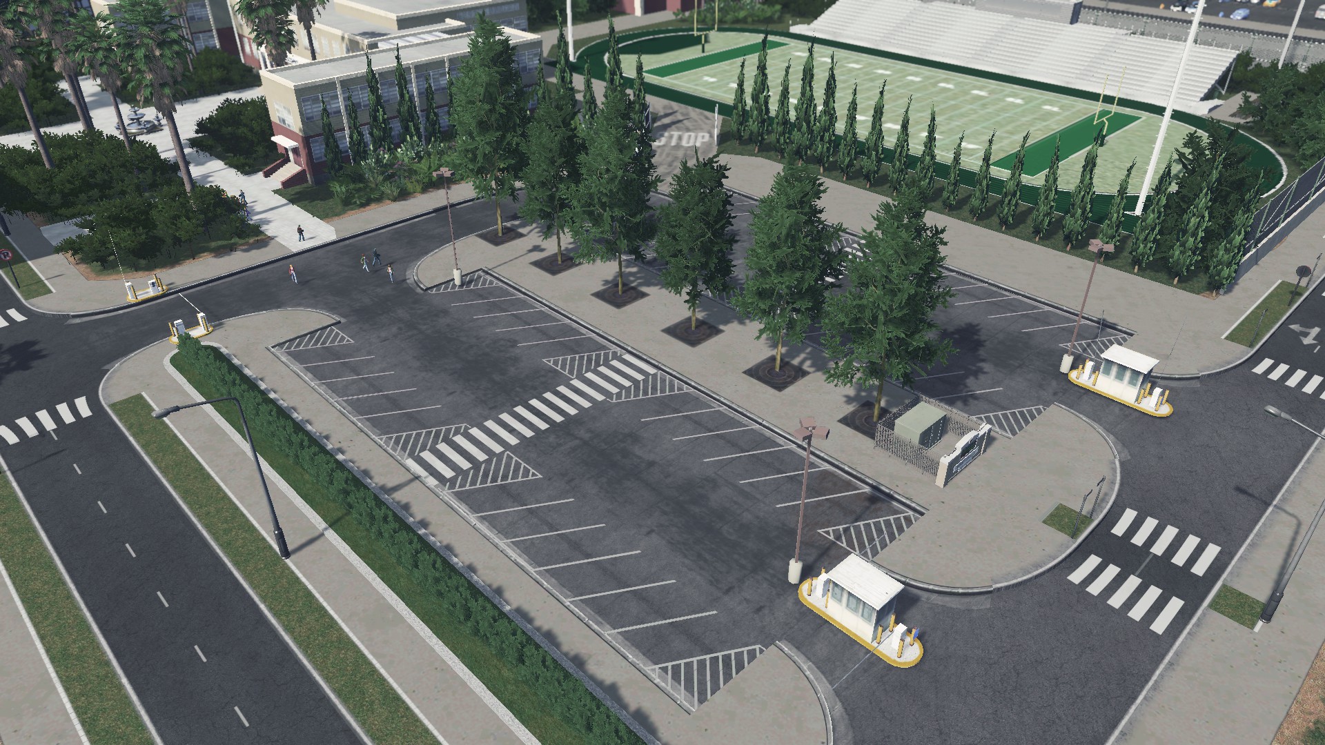 Private School Parking Lot. r/CitiesSkylines
