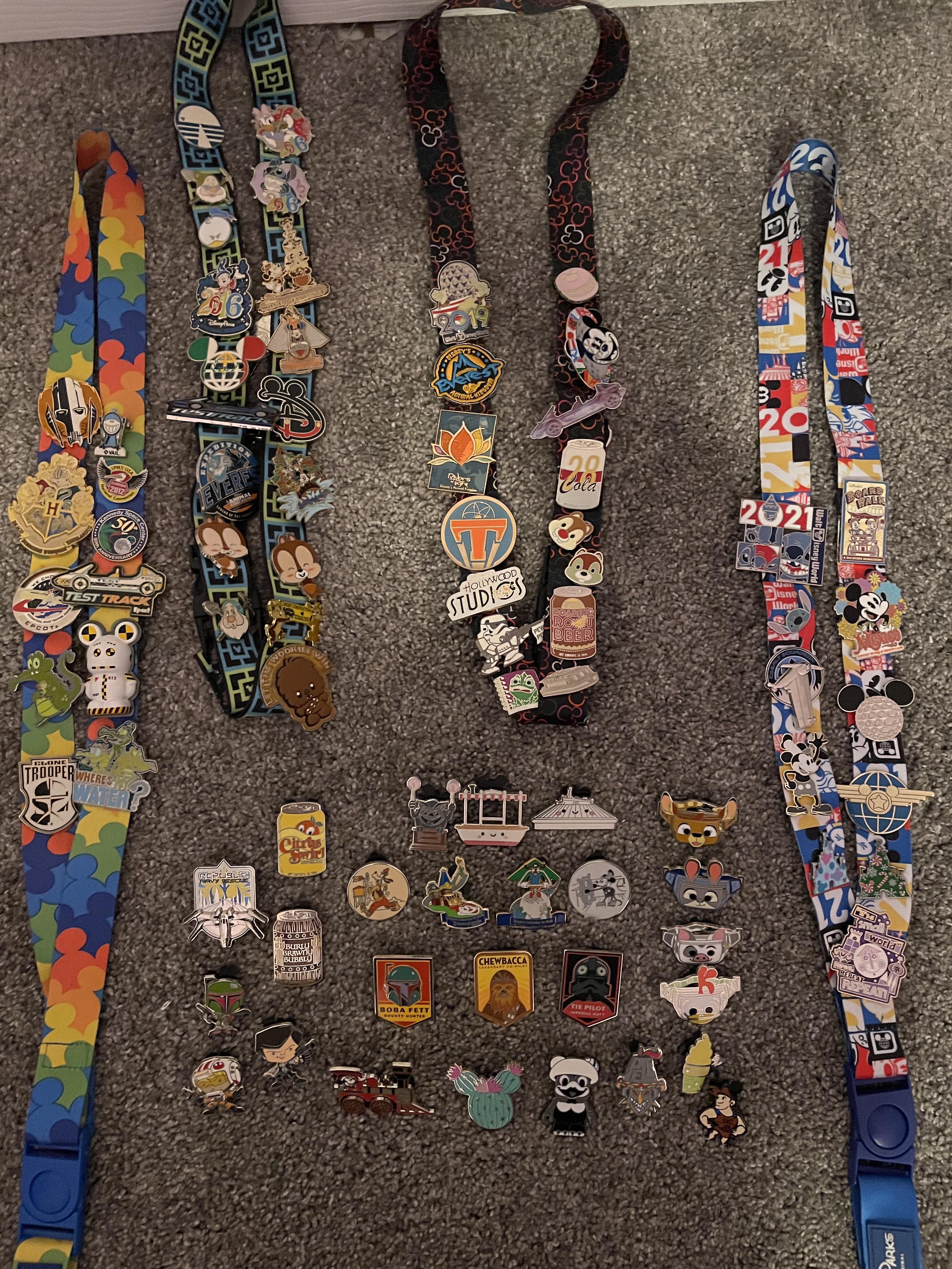 My pin collection! I get a lanyard for each time I go to create a