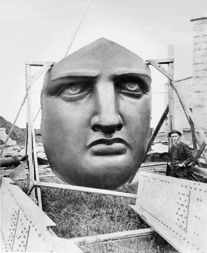 The Face of the Statue of Liberty 1800’s; Before Being Attached to