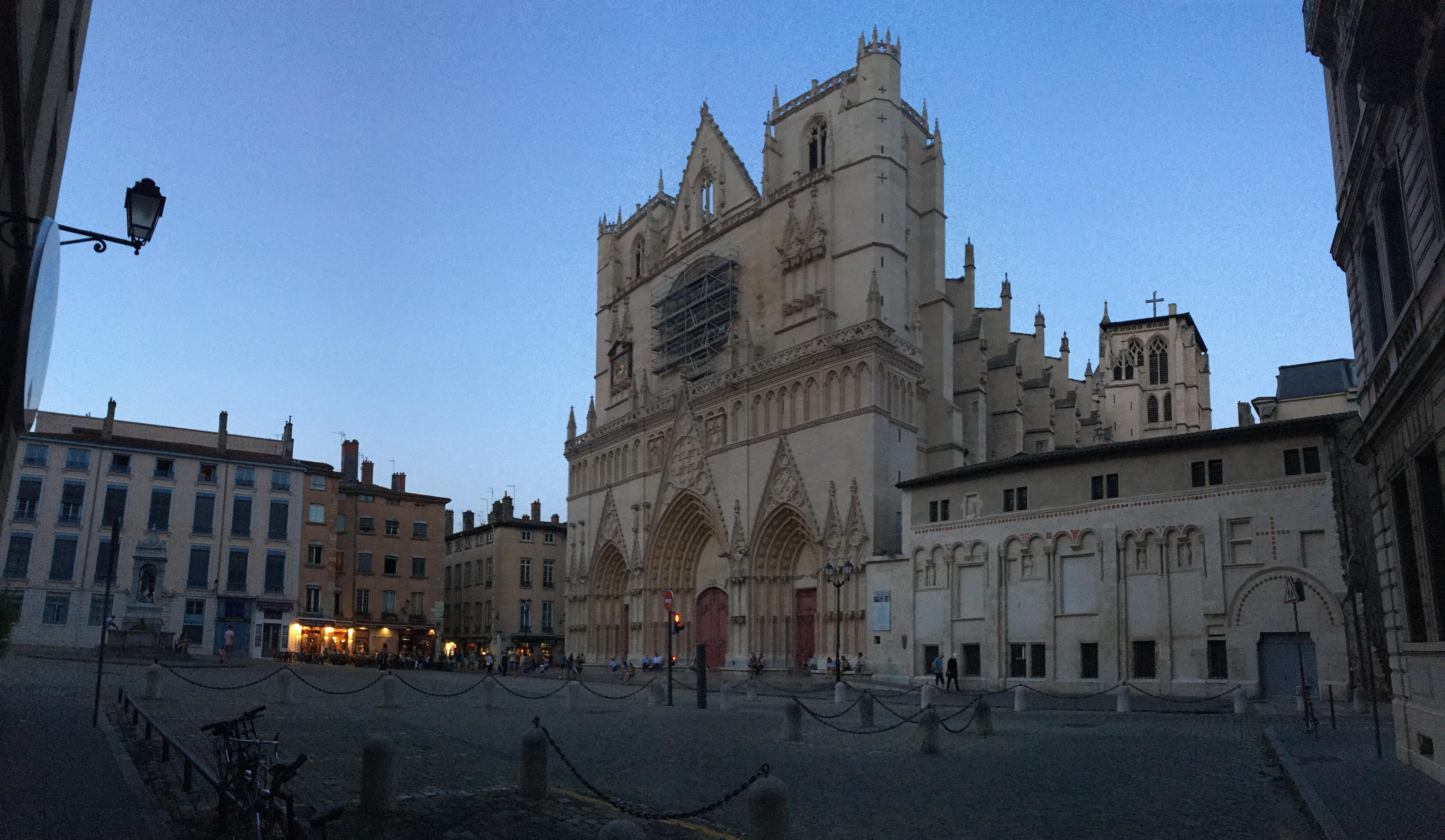 The Cathedral of SaintJean in Lyon, France. It was started 20 years