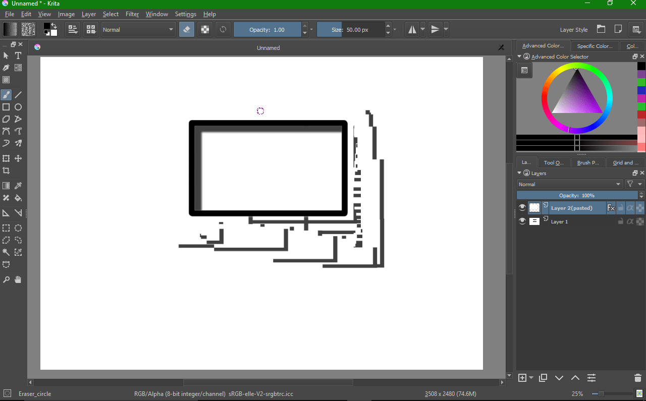 Does this happen to anyone else? I used Layer Style shadow inside a