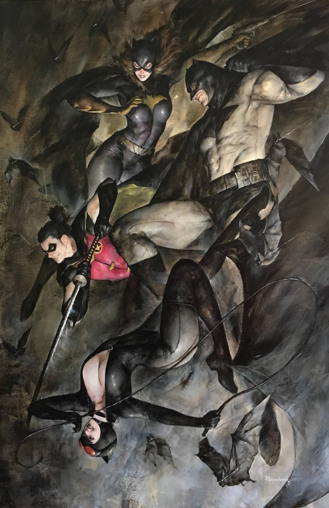 Batman, Robin, Batgirl, & Catwoman by Puppeteer Lee r/batman