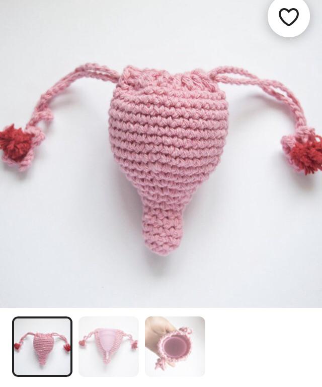 Uterus shaped Menstrual Cup Pouch how cute! r/menstrualcups