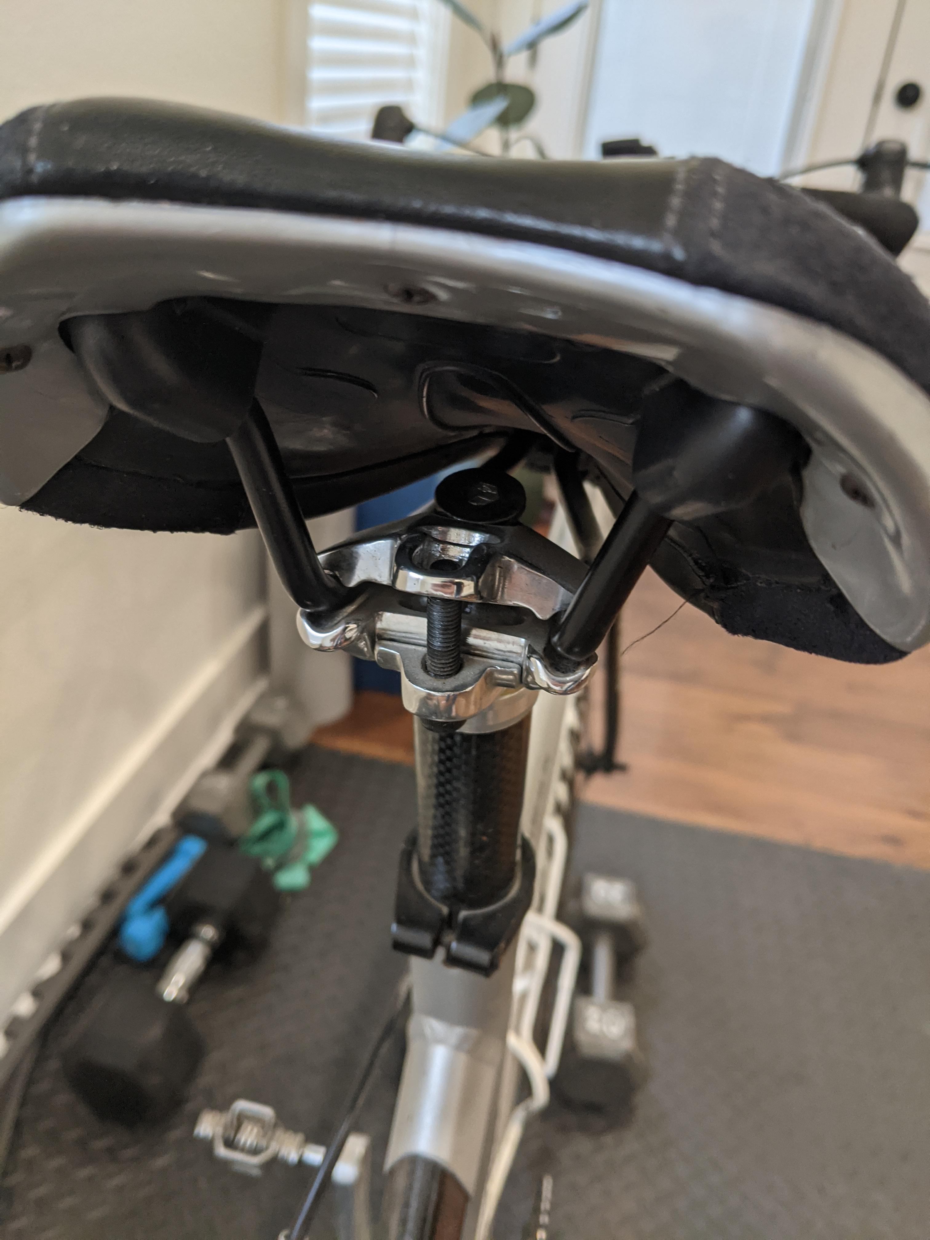 Trying to replace the saddle on my road bike but can't seem to get the