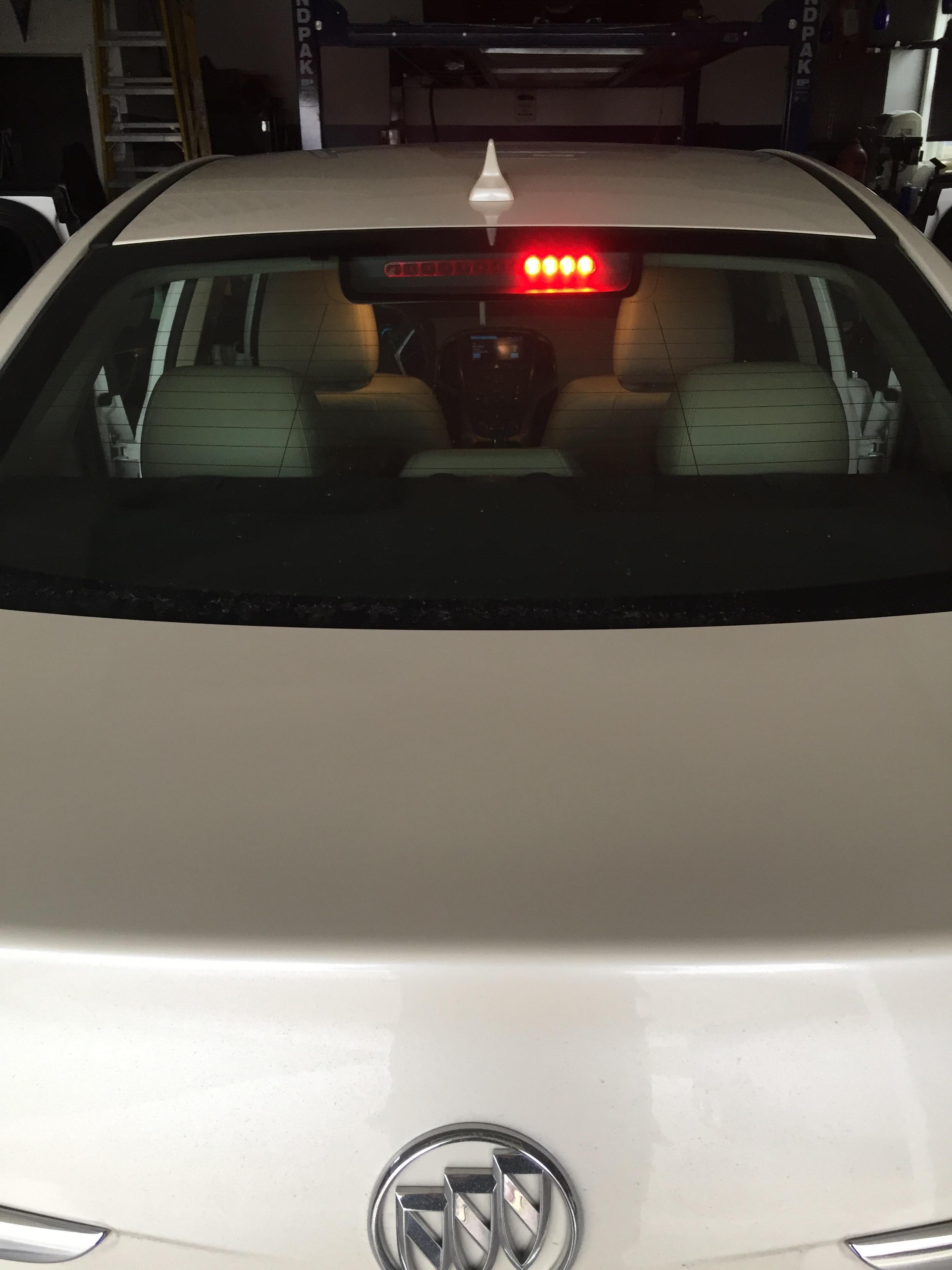 2012 Buick Verano why is my third brake light not all the way lit up