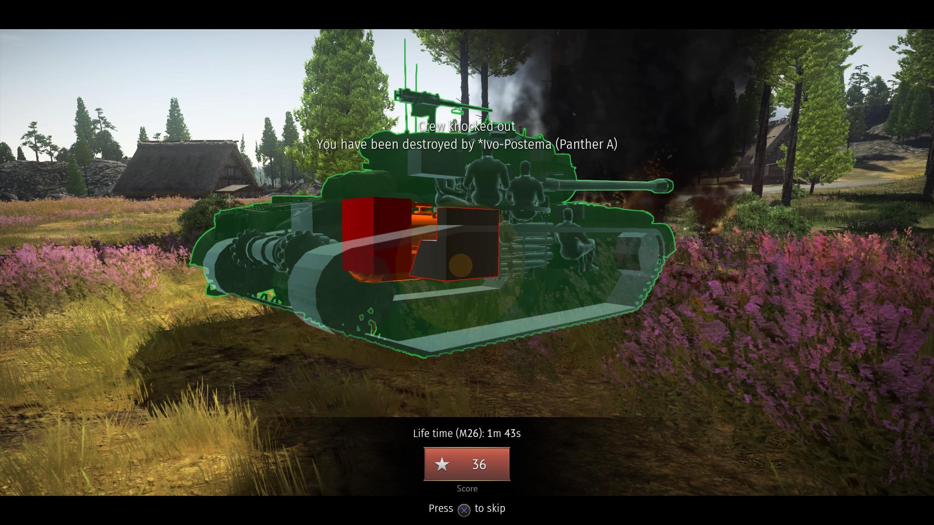 "Crew knocked out" Gaijin after being shot in the fuel tank by a