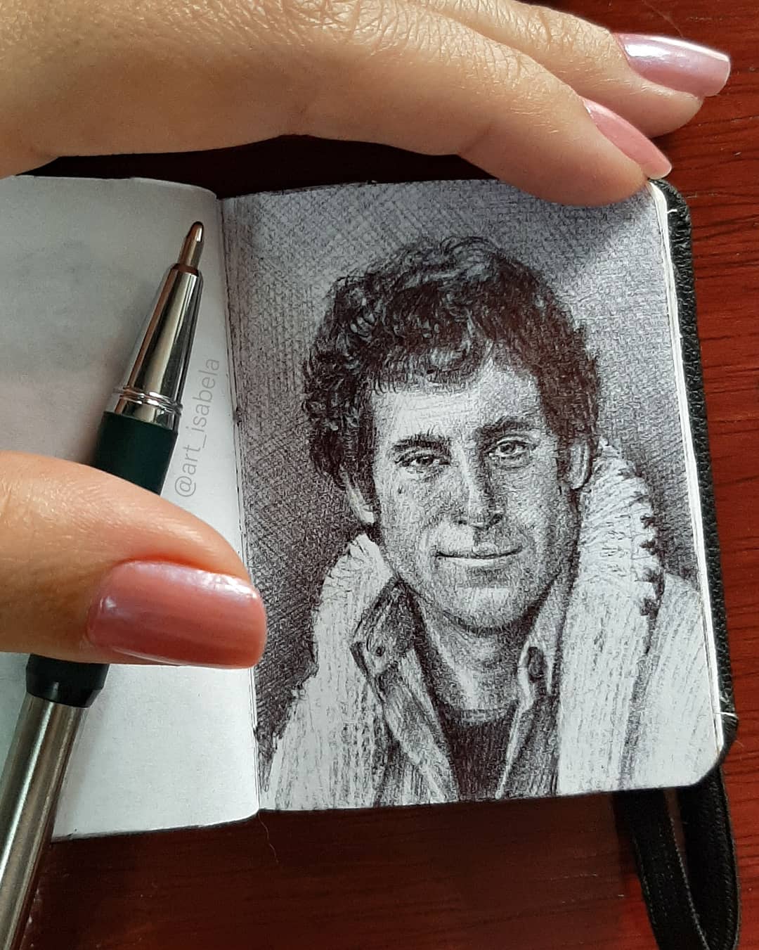 Ballpoint pen drawing on my mini sketchbook. Hope you like it! r/drawing
