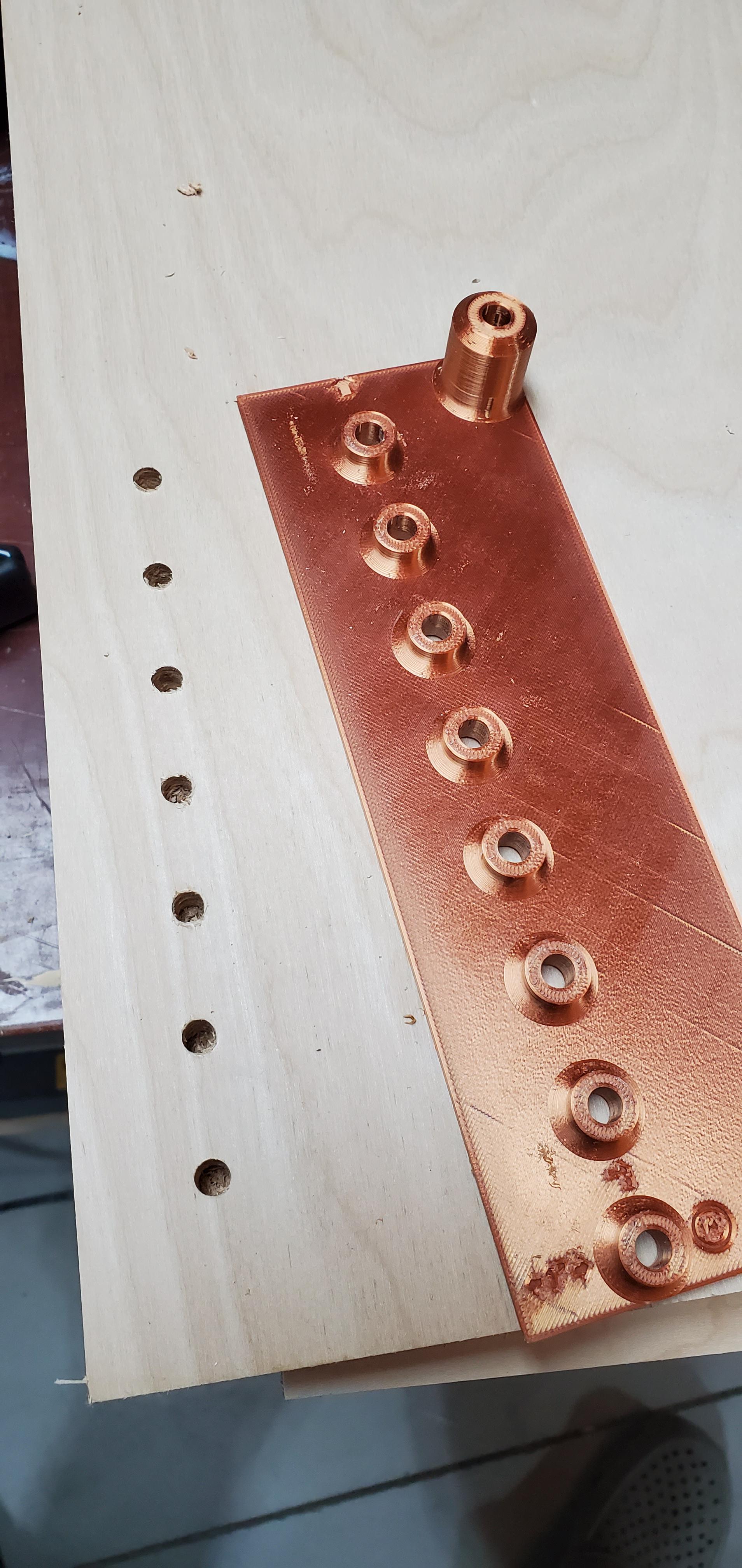 3d printed jig for hole spacing, cheap and effective for making