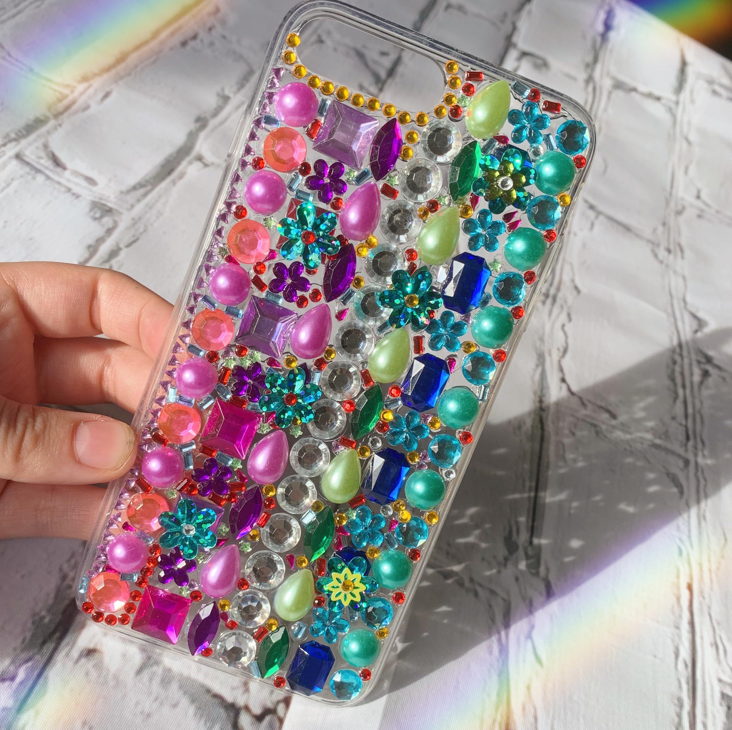 Hand bejeweled this iPhone case! Took me over 4 hours but I love it r