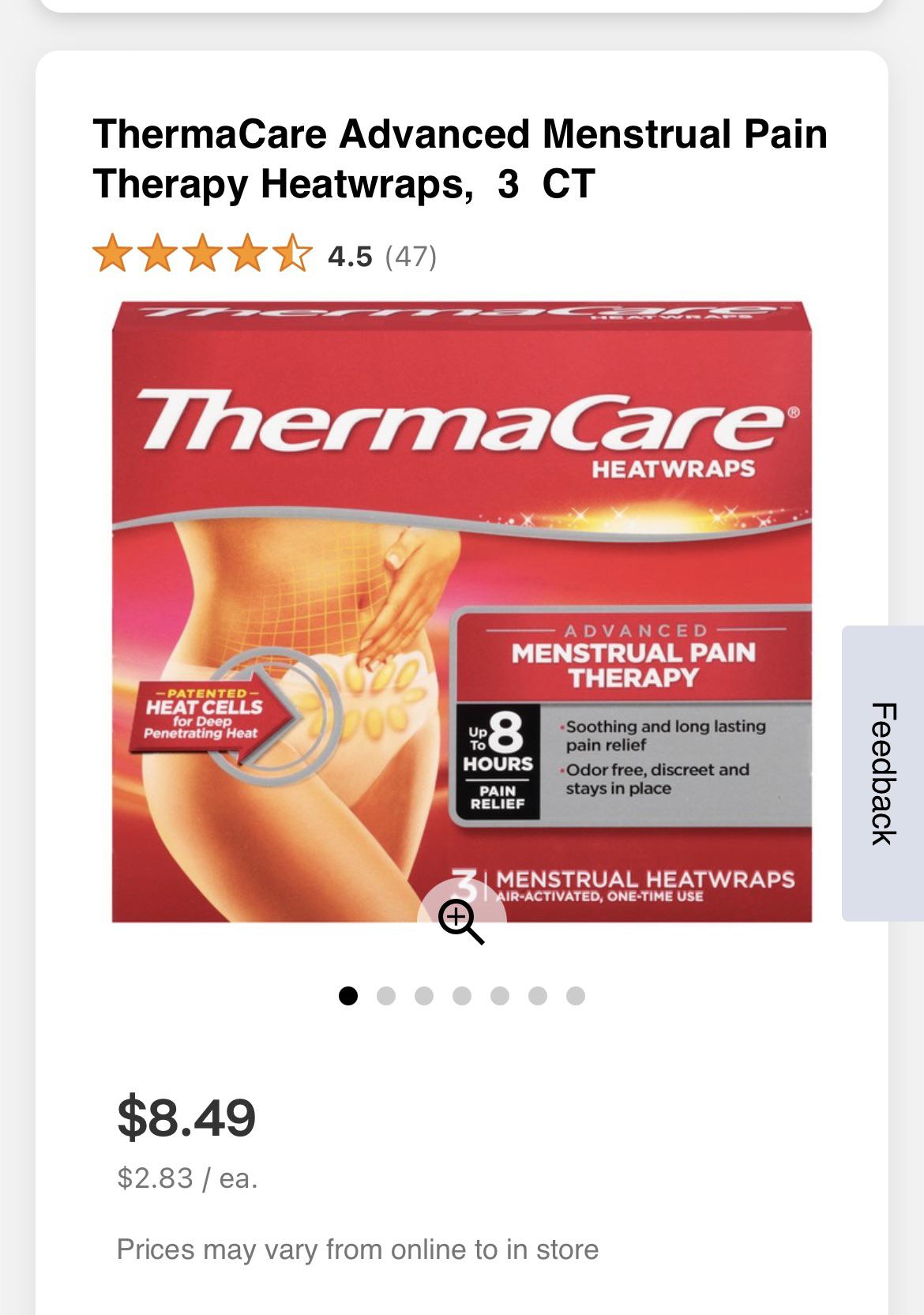 Has anyone tried the ThermaCare therapy heat wraps and found that they