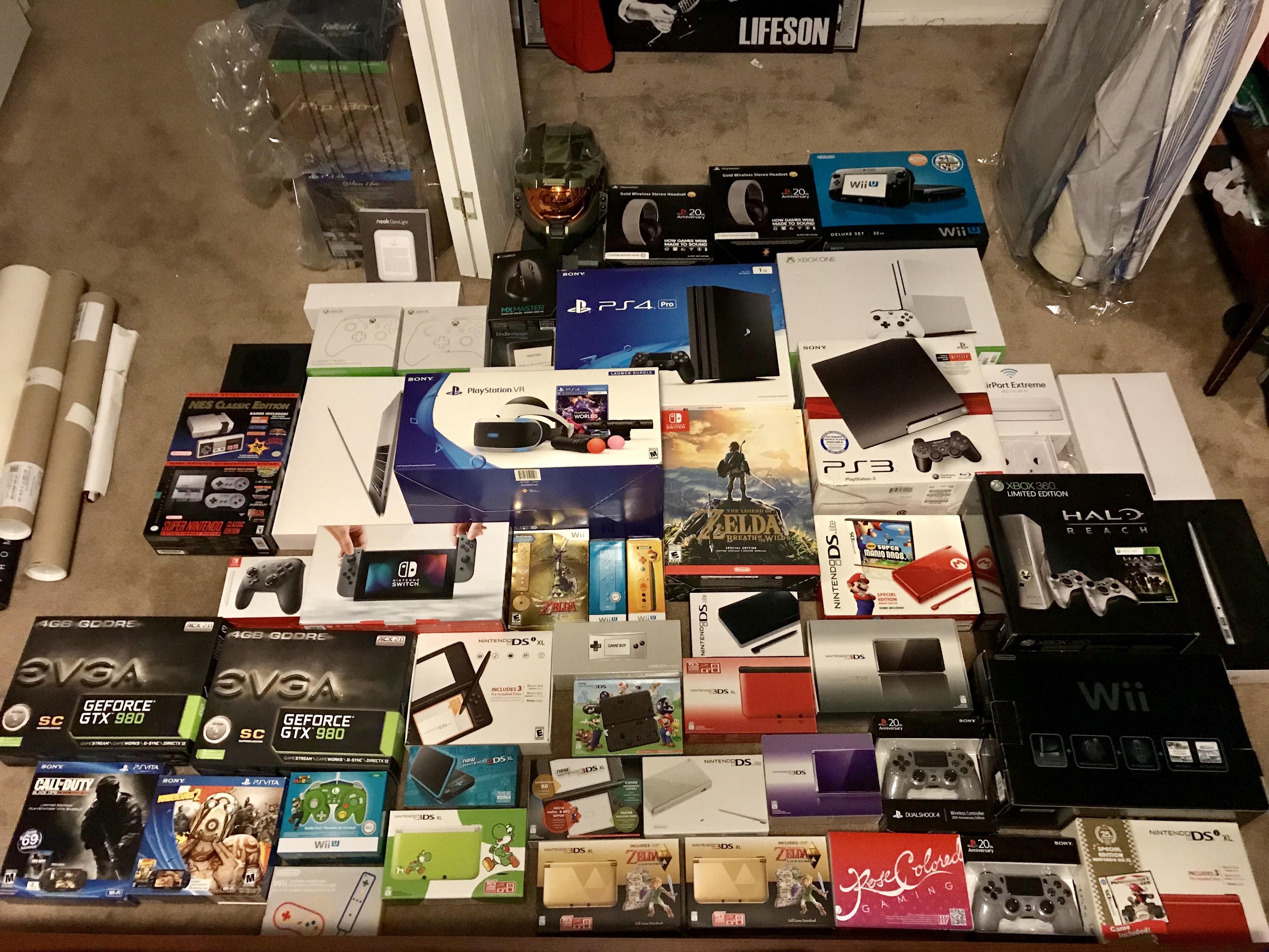 Decided to clean out my closet, most of these are empty boxes r/gaming