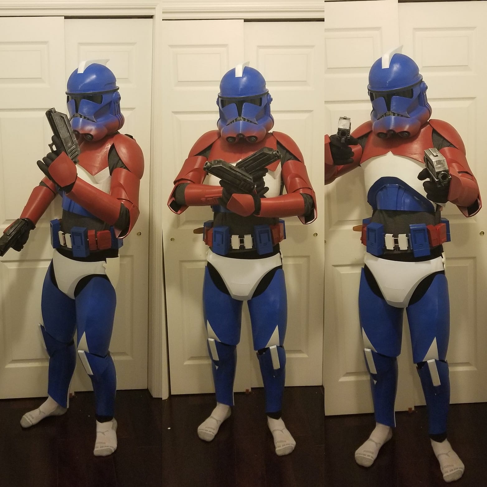 Made an american clone trooper for my brothers halloween costume r