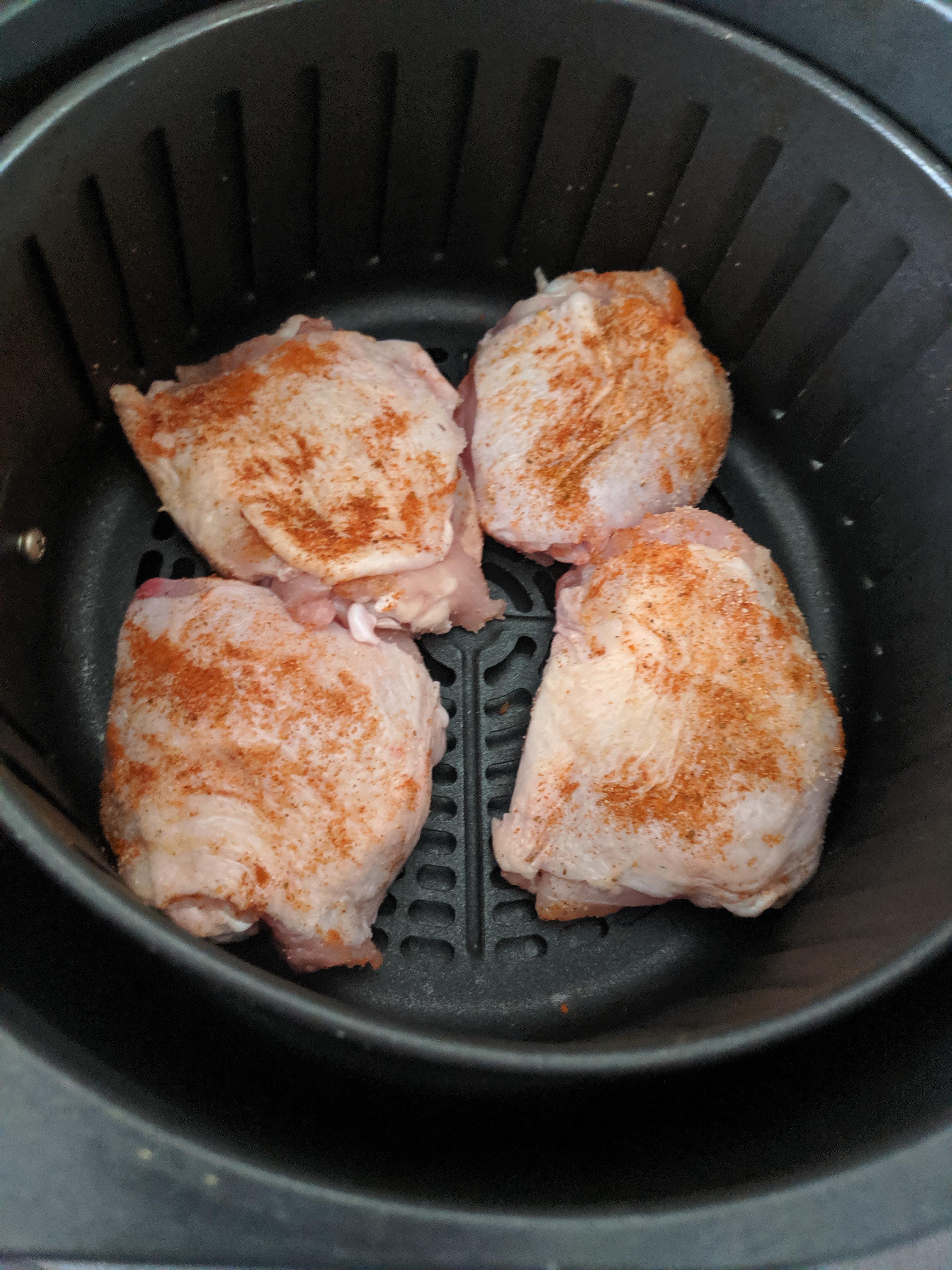 [Food Pic] Chicken thighs done in an air fryer. 400°F for 23 minutes