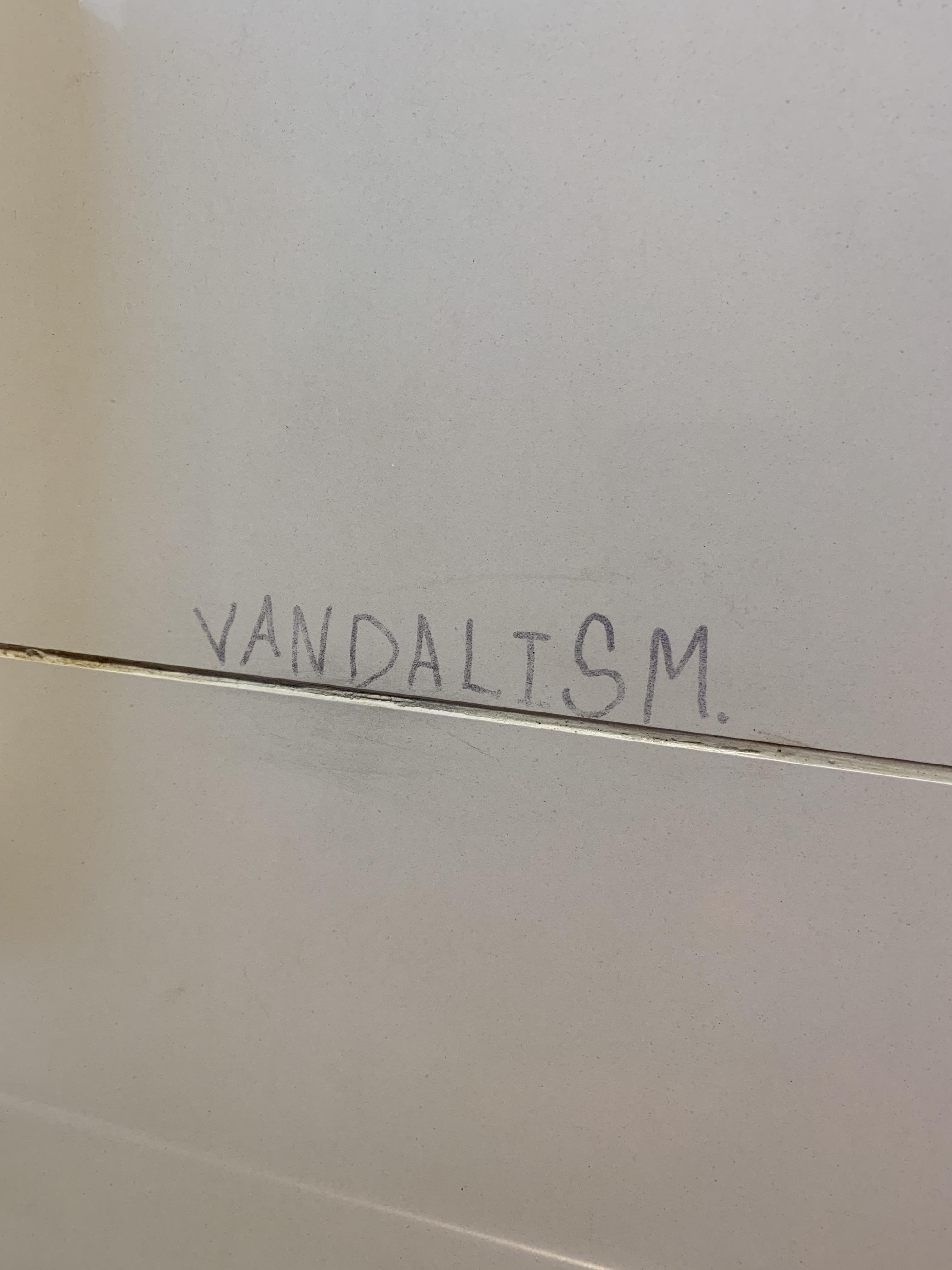 The best bathroom graffiti I’ve seen yet. r/funny
