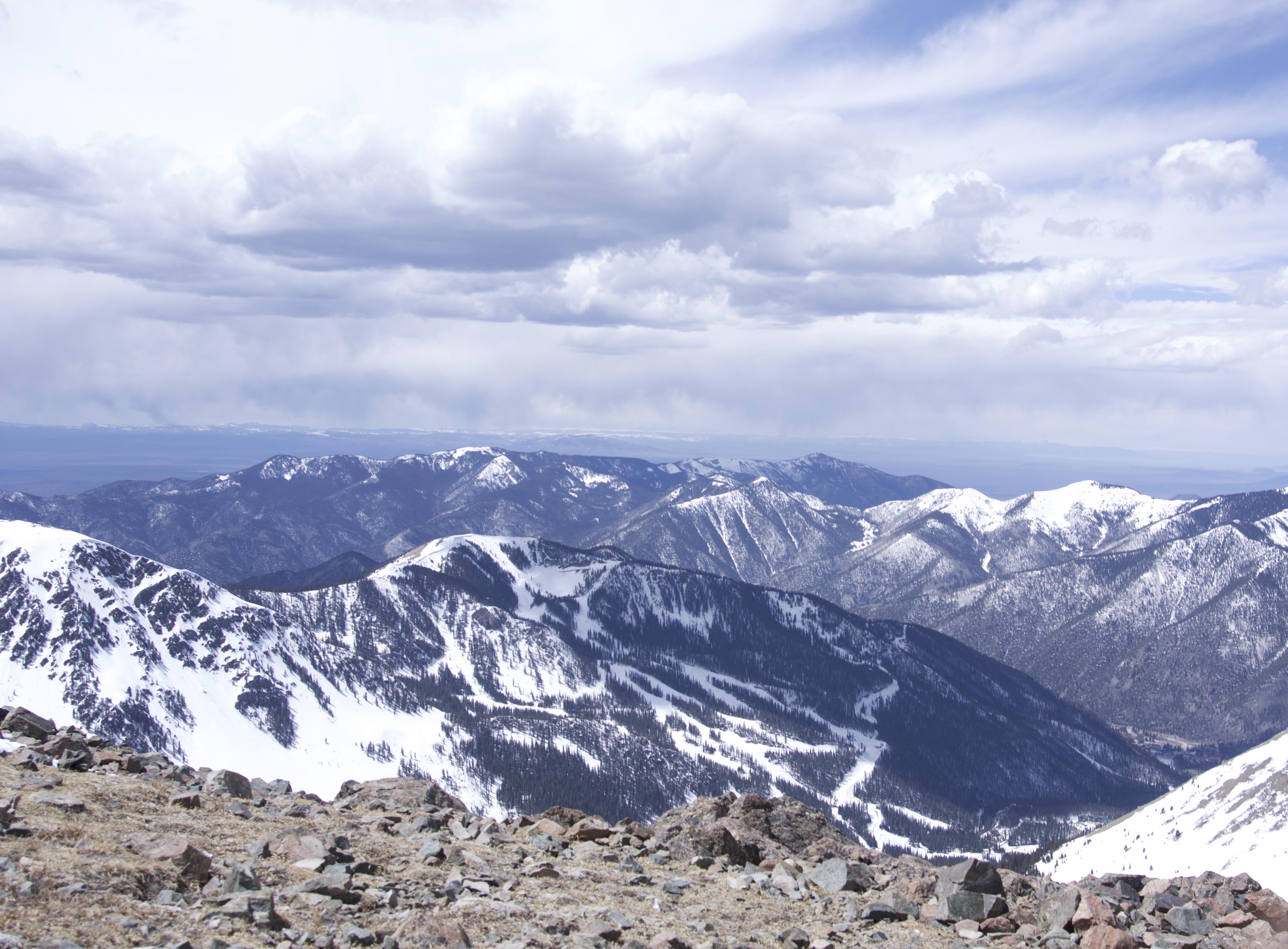 Taos Mountains from Wheeler Peak (20 April 2019) r/NewMexico