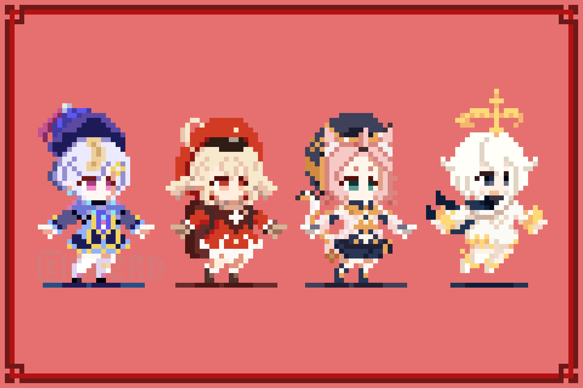 Genshin Impact Pixel Art GIF