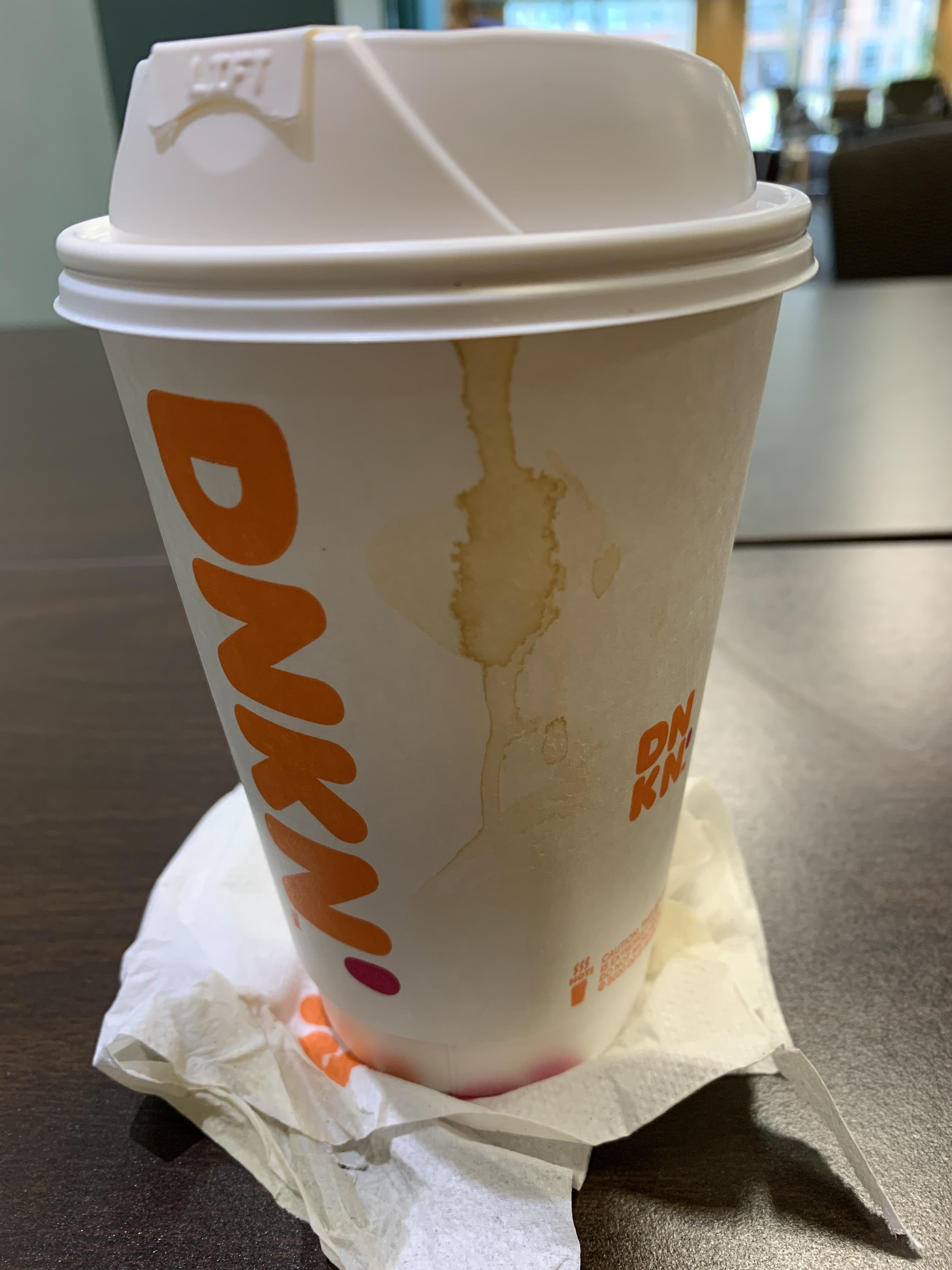 New paper cups leaking? Anyone else notice this? It happens on pretty