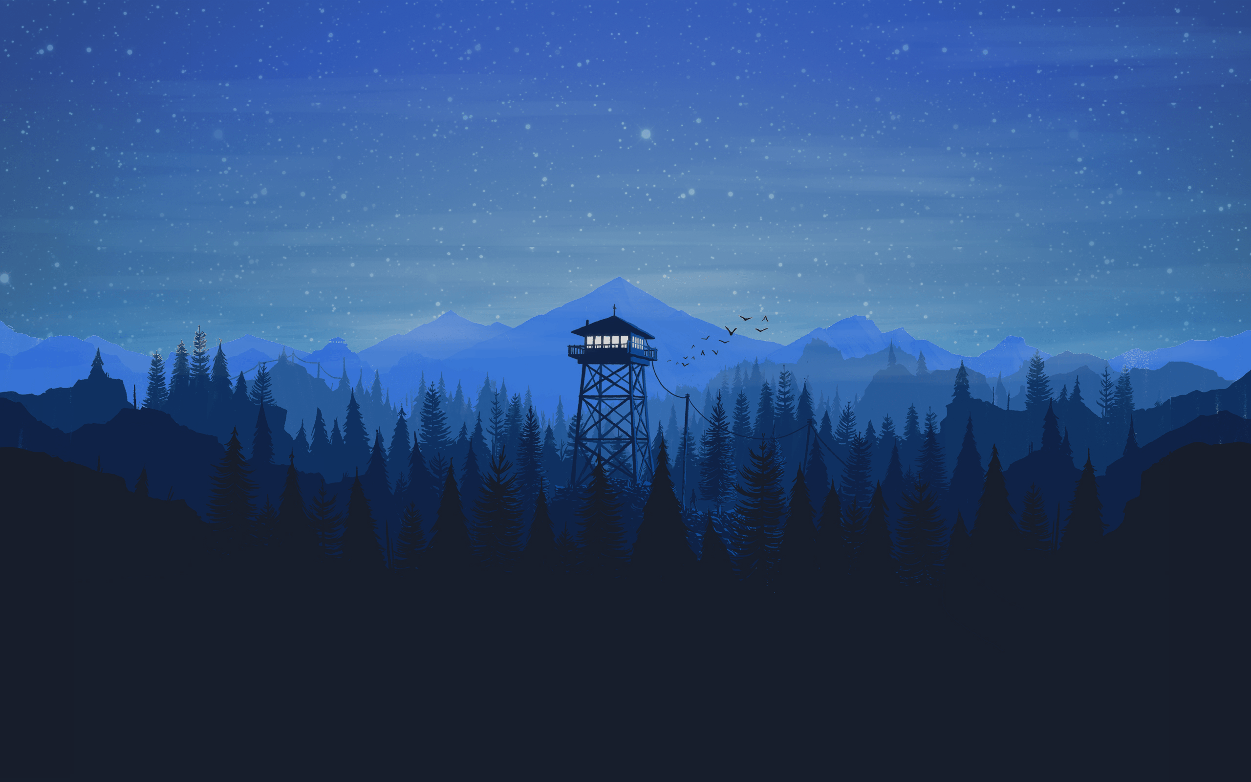 Firewatch Wallpaper Blue Aenami Synthwave Vaporwave Medialuna Sangre