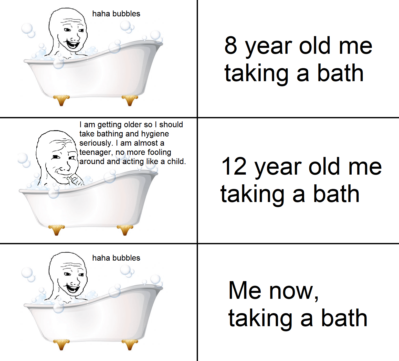 As a teenager, how often do you take a bath? I'll go first. once every