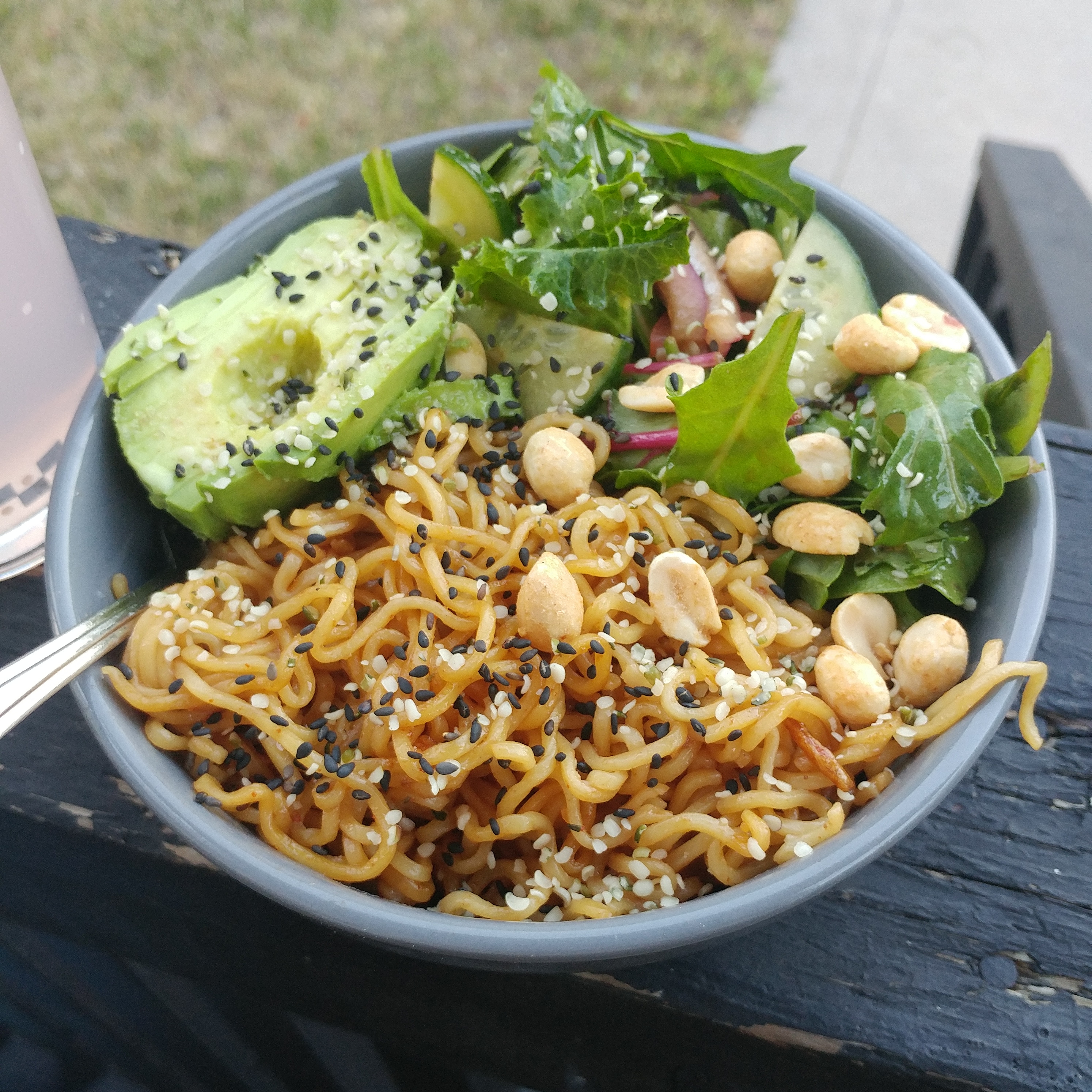 Mie goreng and salad, turned out really good! vegan