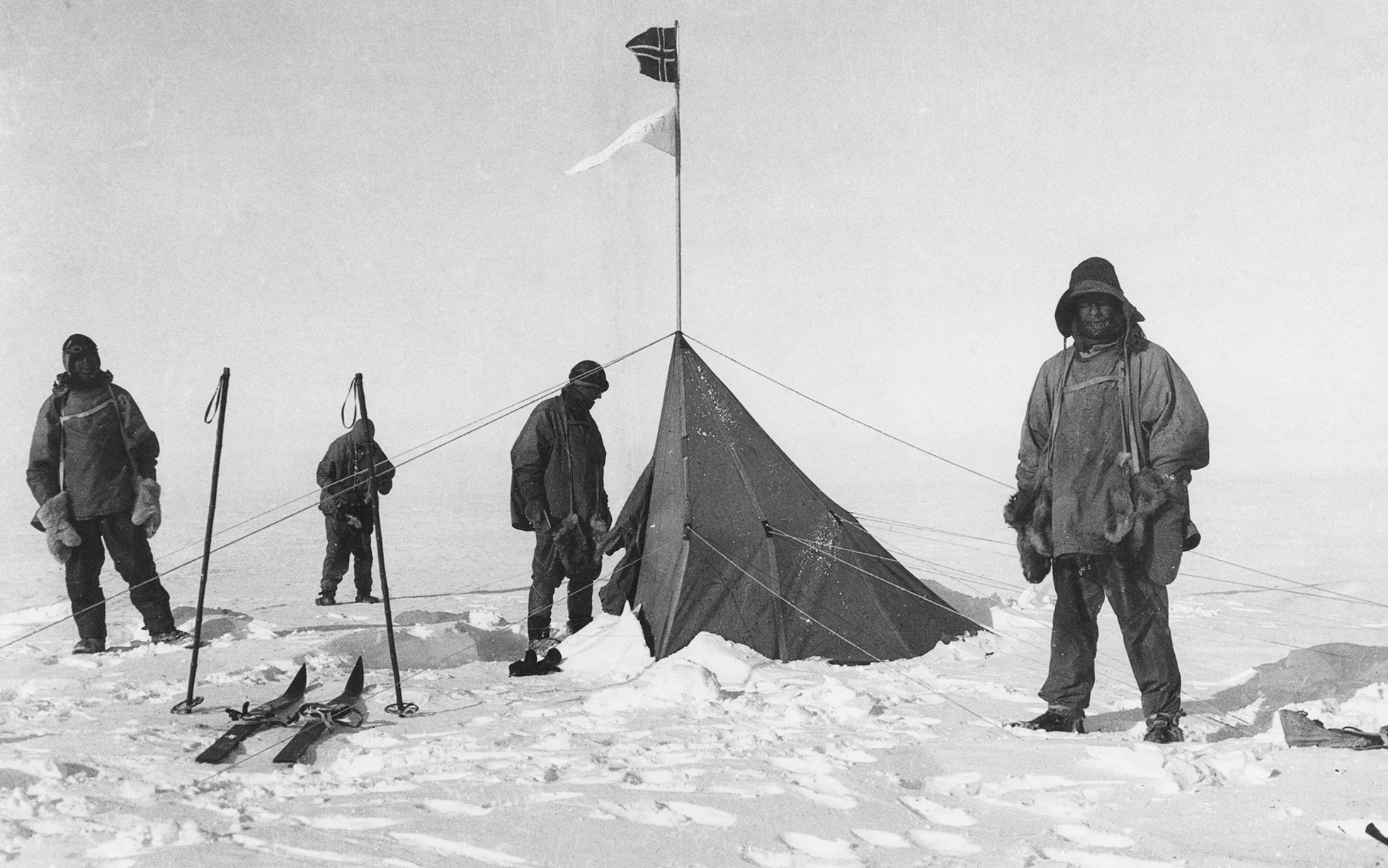 Robert F. Scott and his Men reaching the south pole on January 17th