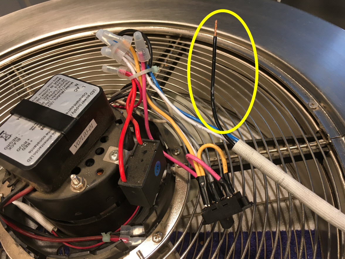 Need help with ceiling fan wire that came out. I was changing the