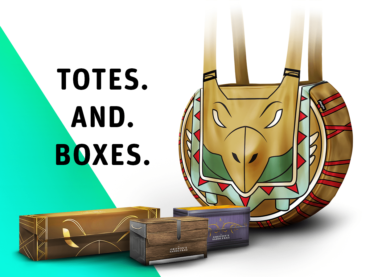 New Kickstarter rewards Saddlebag totes and deck boxes! r