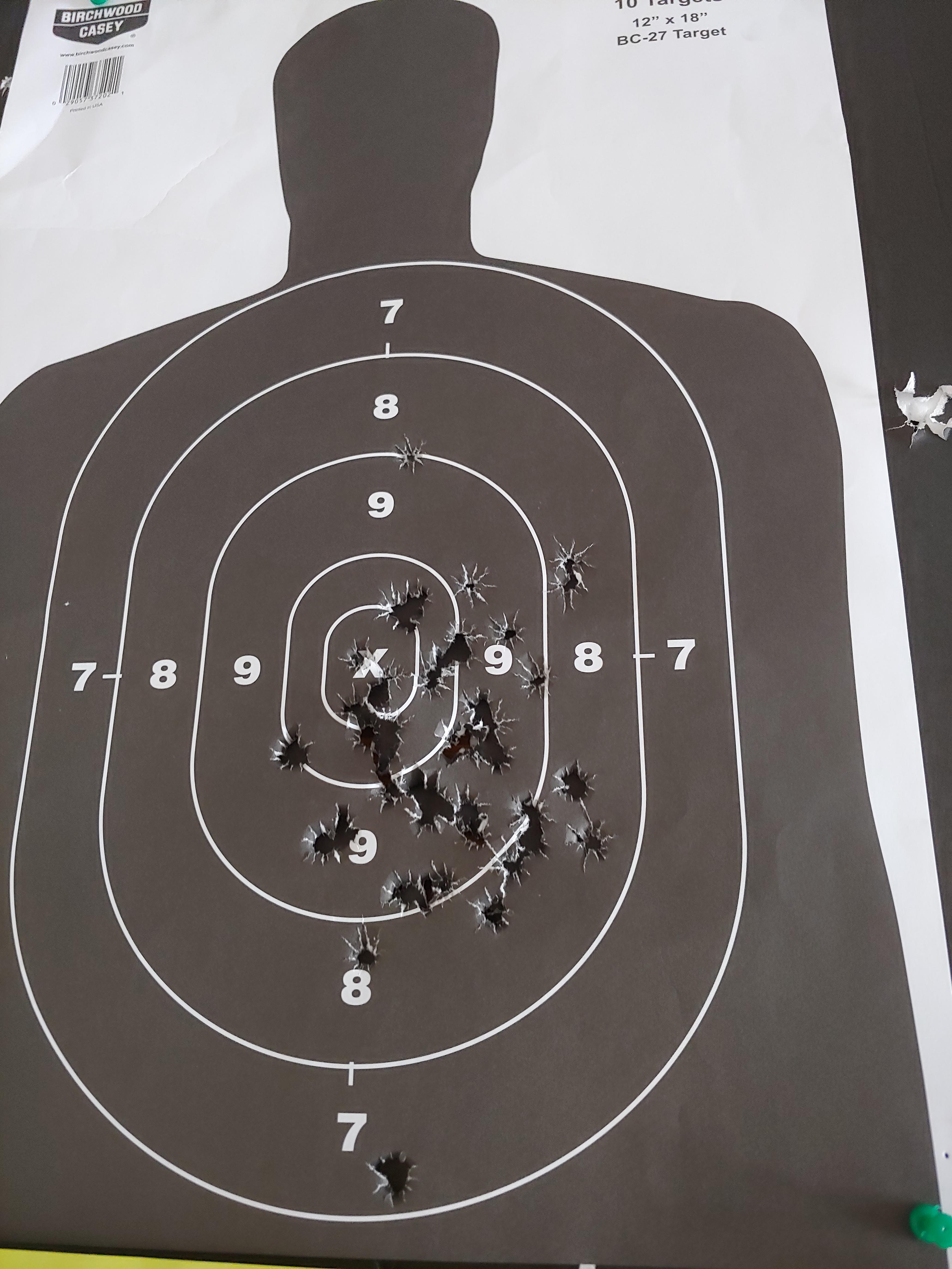 I'm very happy with my grouping. 15yard distance. r/Shooting