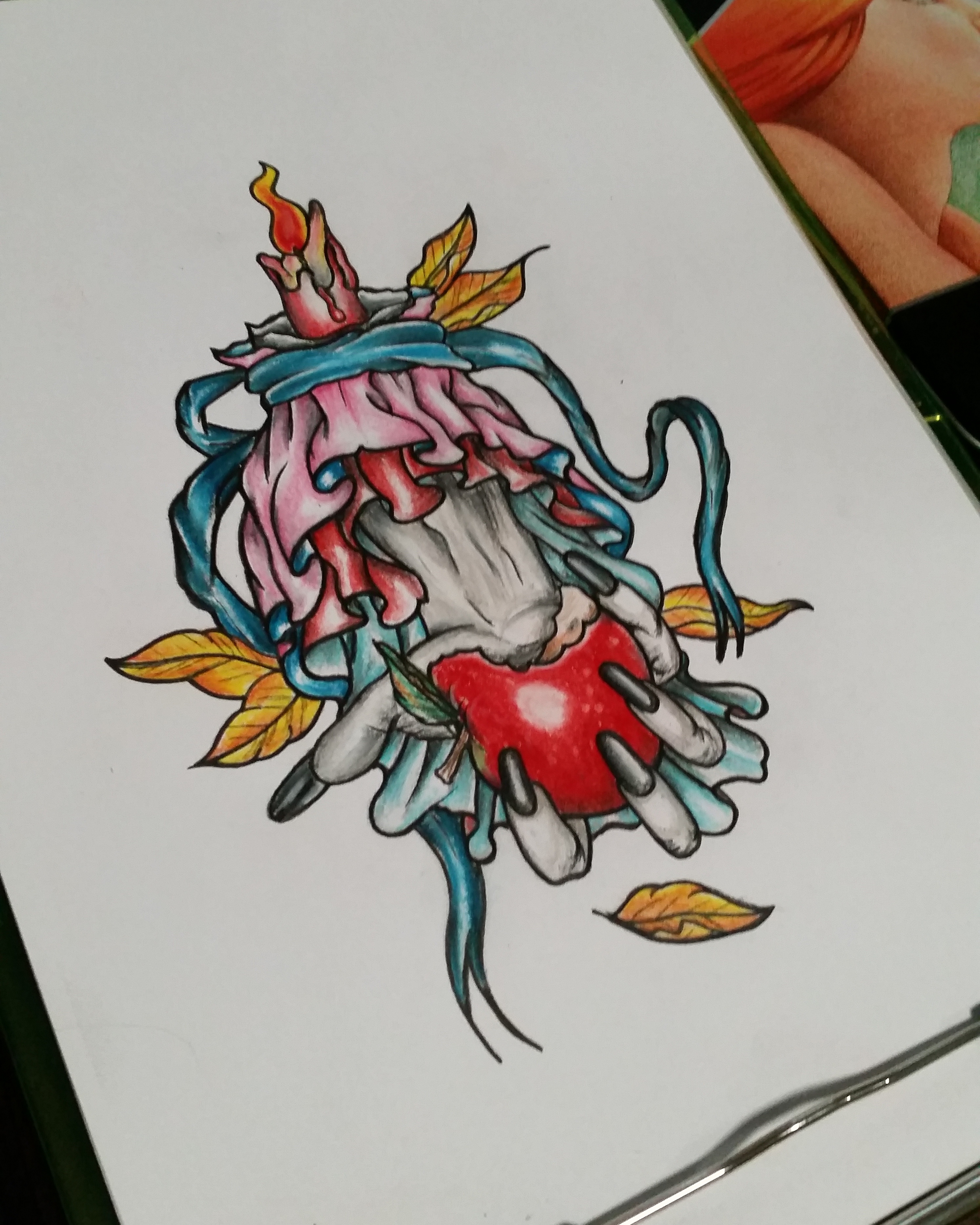 Fairytale inspired neotraditional tattoo design