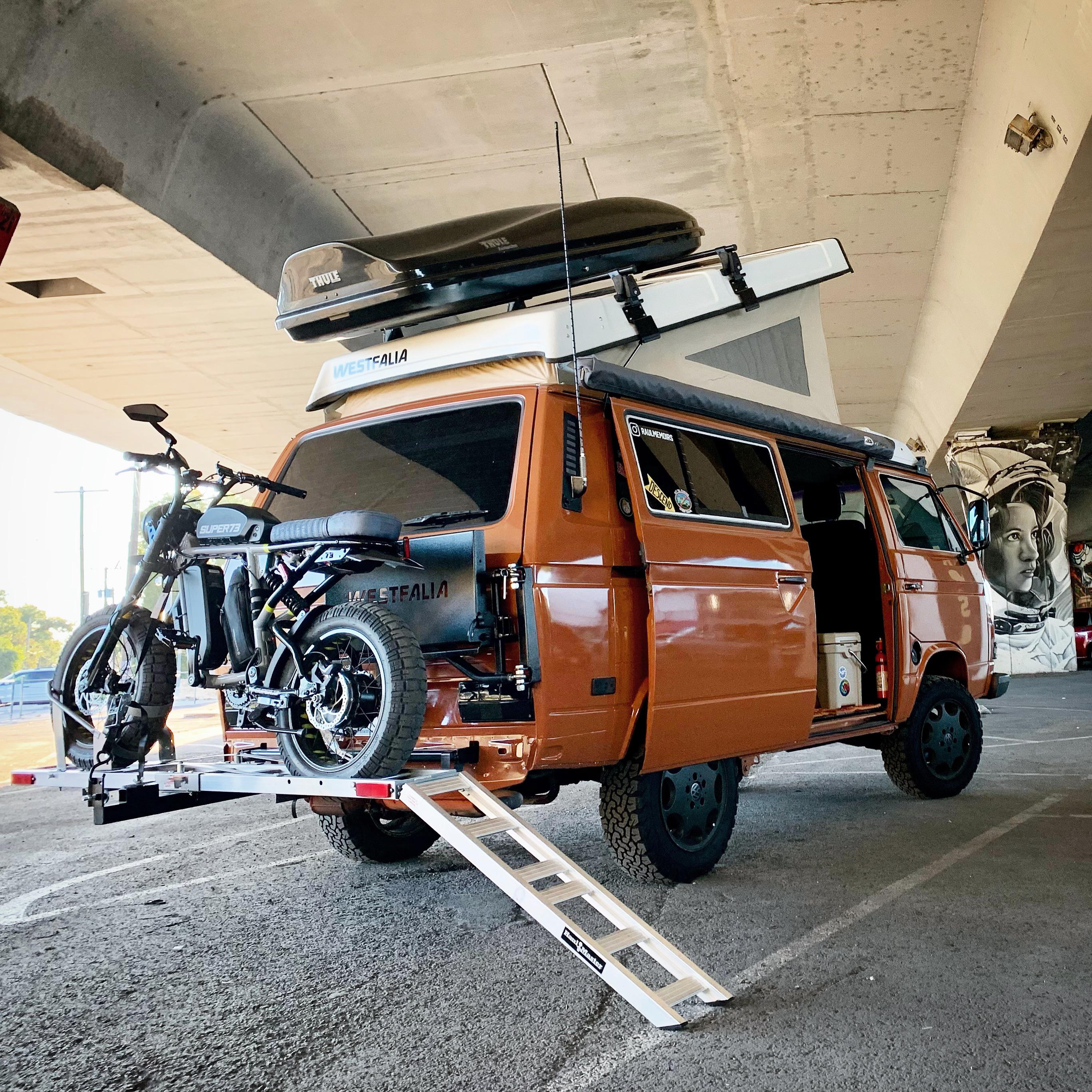 Sharing my low budget bike carrier solution from Harbor Freight. The