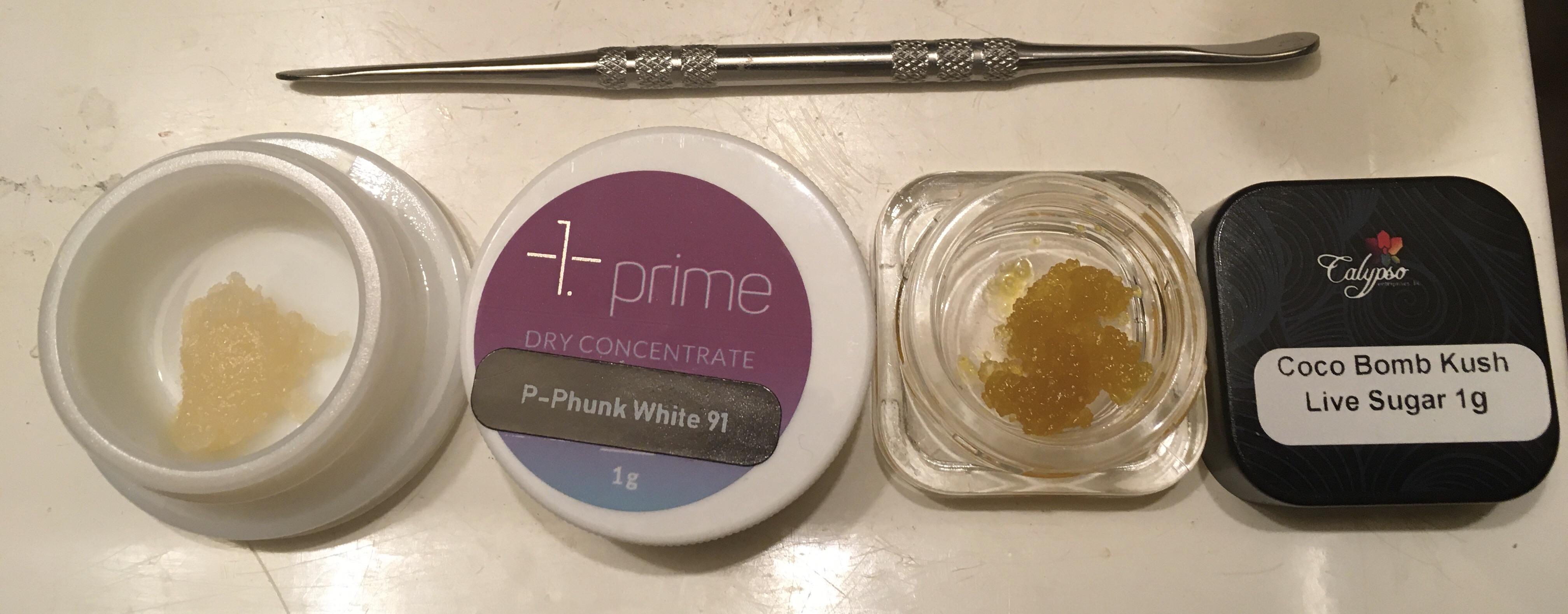 PPhunk White 91 12(Fruitcake Pheno) cured resin sugar and Coco Bomb