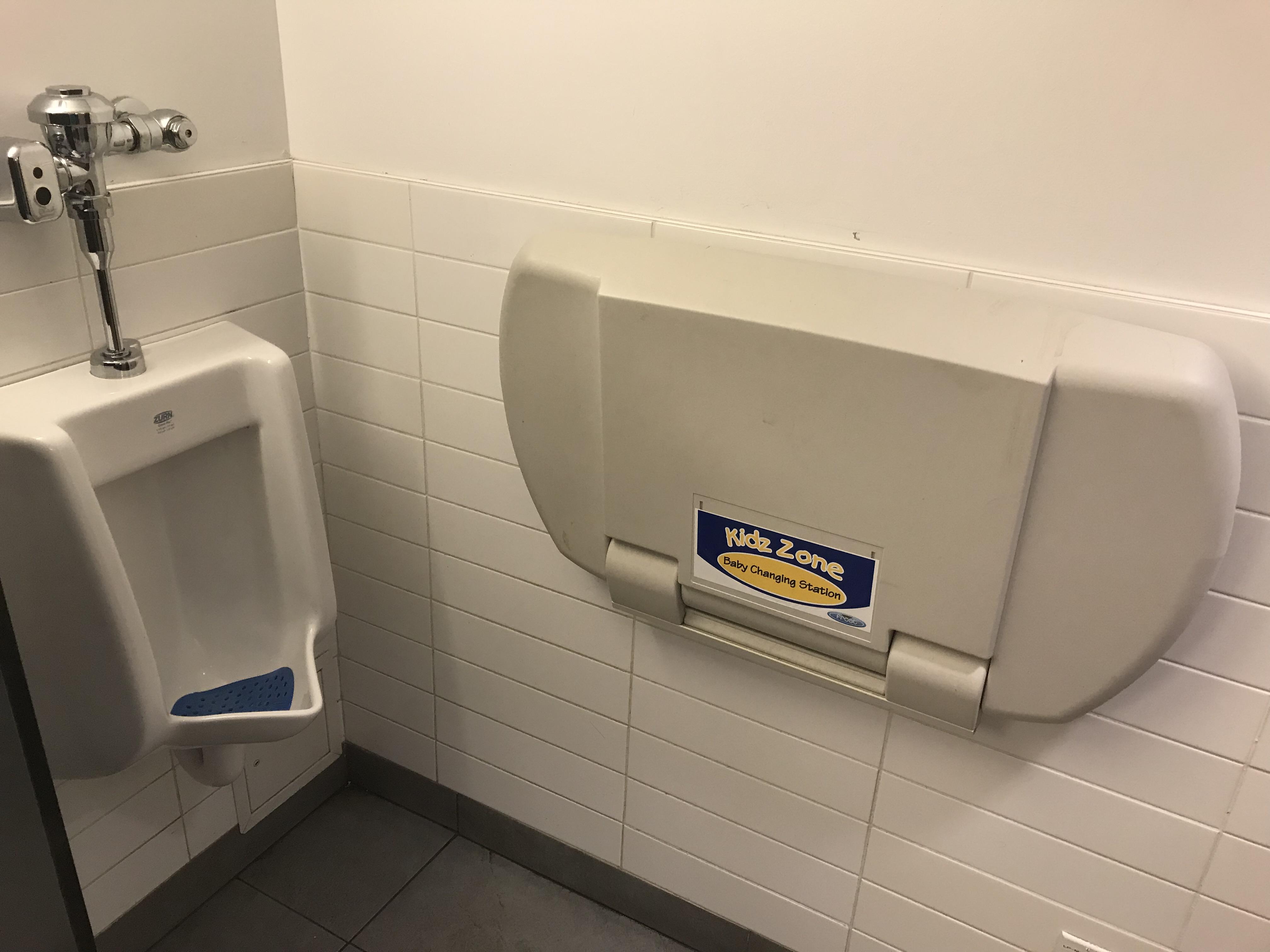 This men’s bathroom has a diaper changing station. r/mildlyinteresting