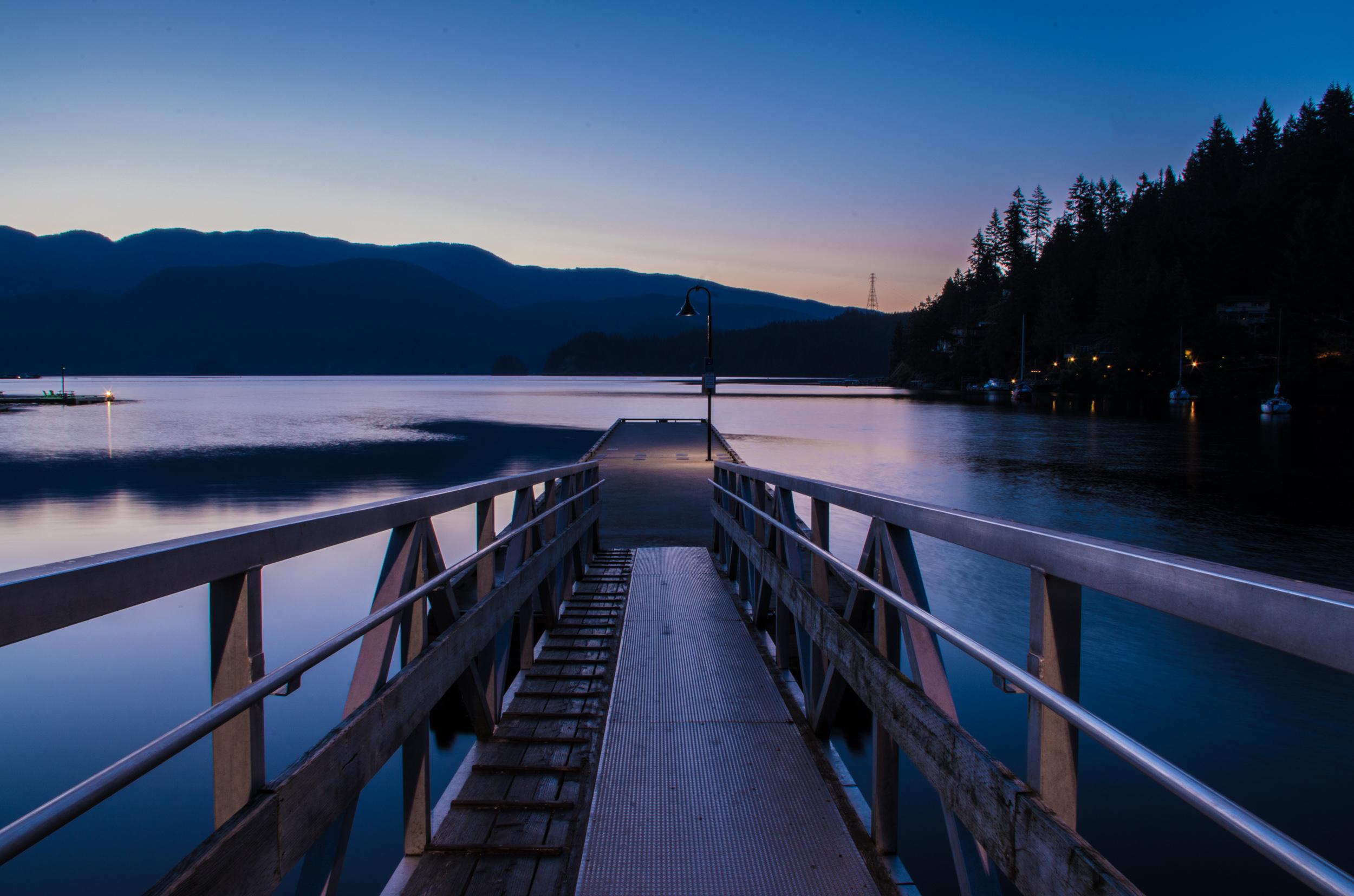 5am at the dock at Deep Cove...so calm and not a person anywhere r
