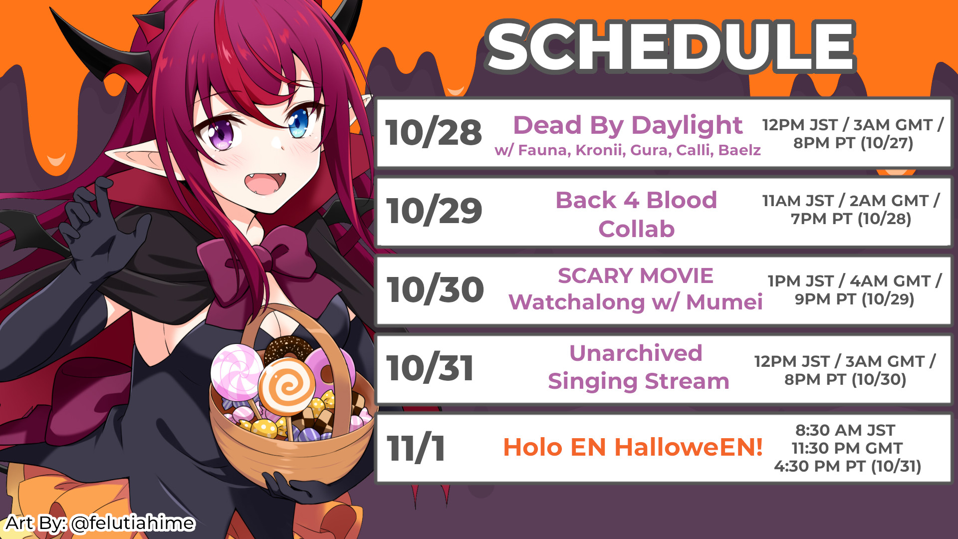 IRyS schedule 28.1001.11 Hololive