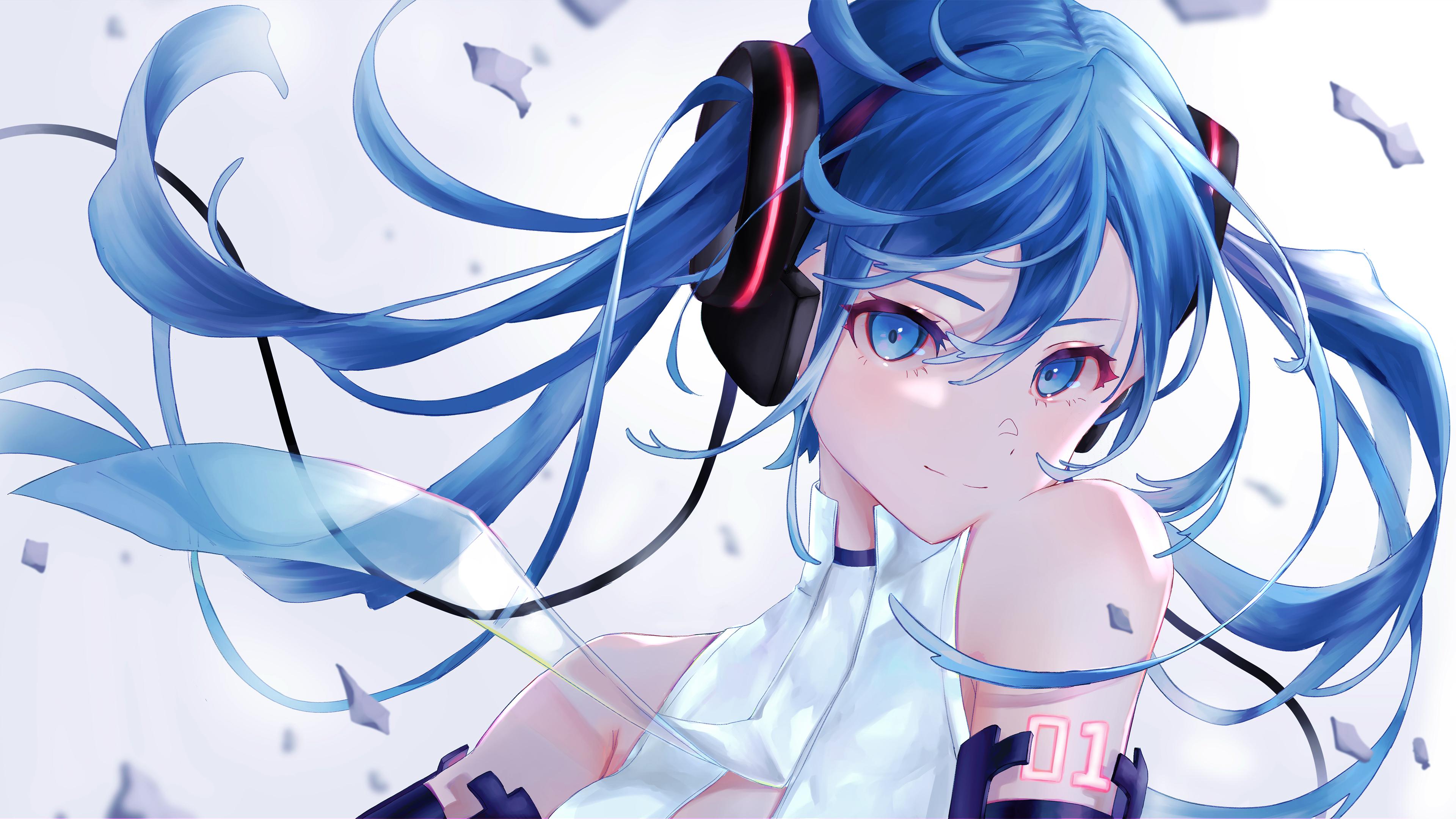 Hatsune Miku (Color Enhanced) [4K] r/Animewallpaper
