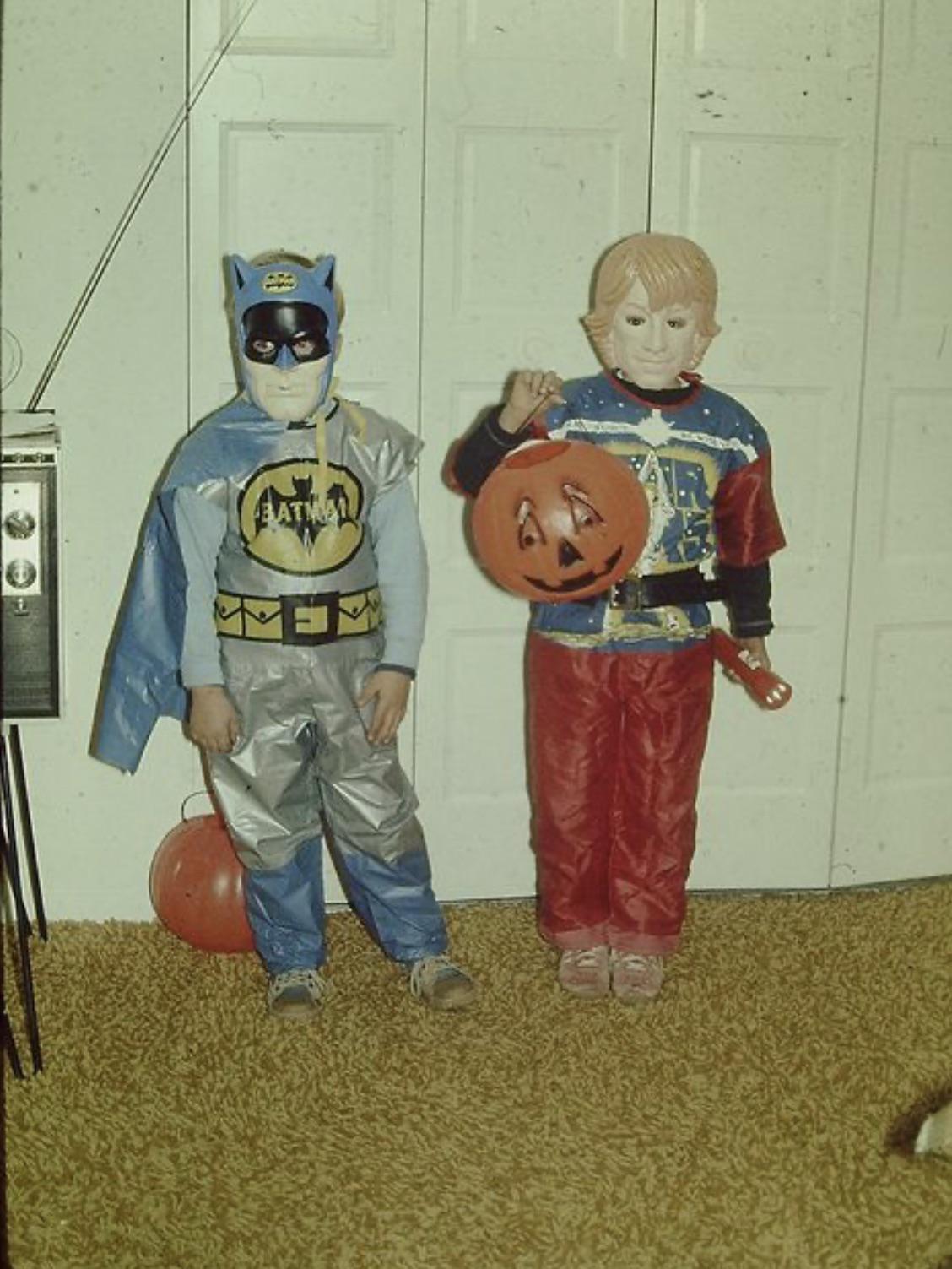 Early 1980s Halloween Costumes, Big Plastic Jacko’Lanterns & Red