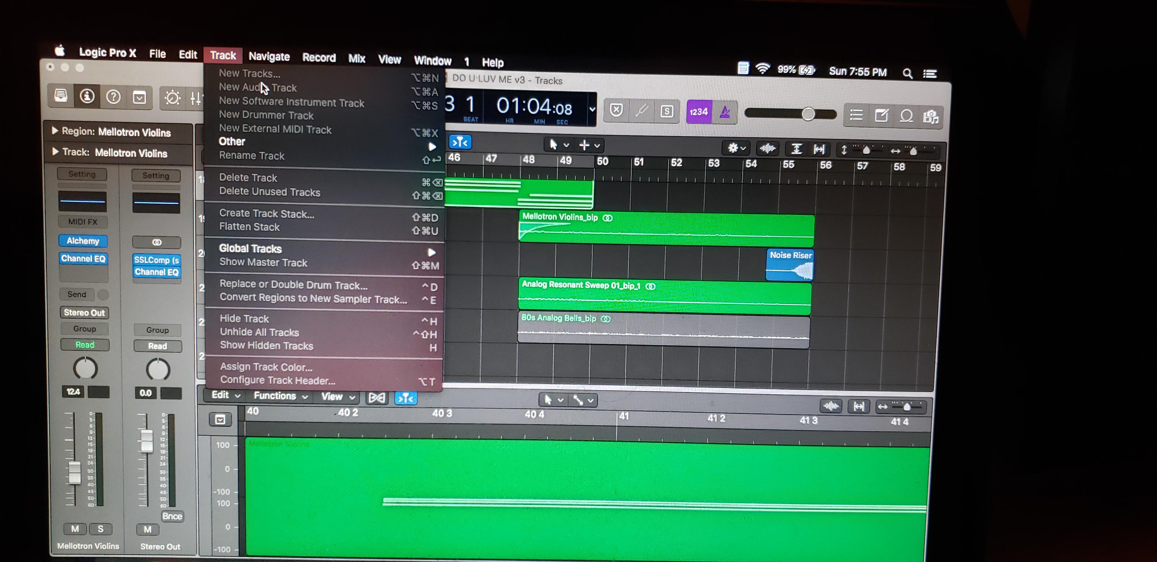 Why is my track tab all greyed out? r/Logic_Studio