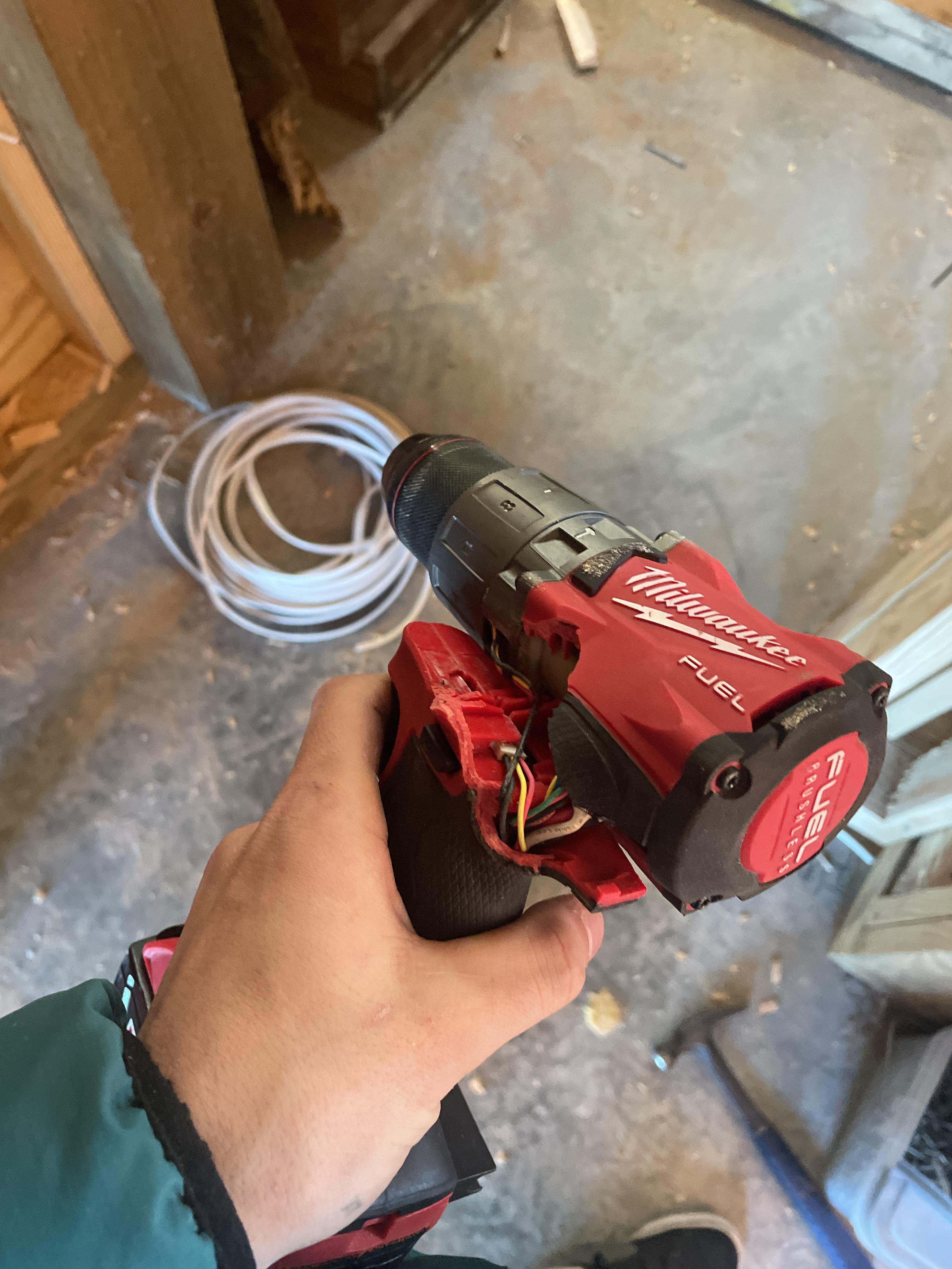 2 months of drilling holes through some studs is all it took