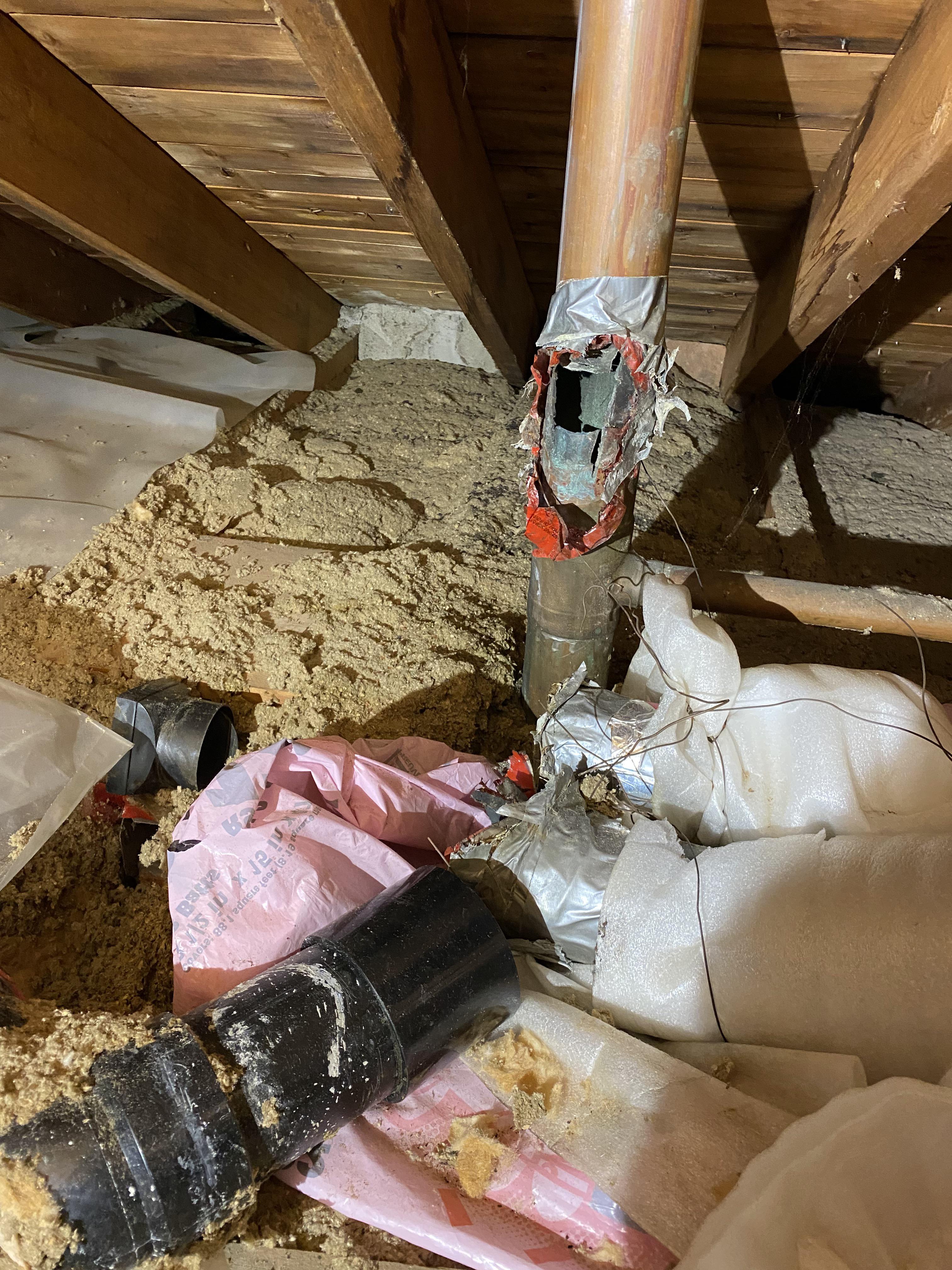 This is for the toilet in the attic, can I just find a copper piece and