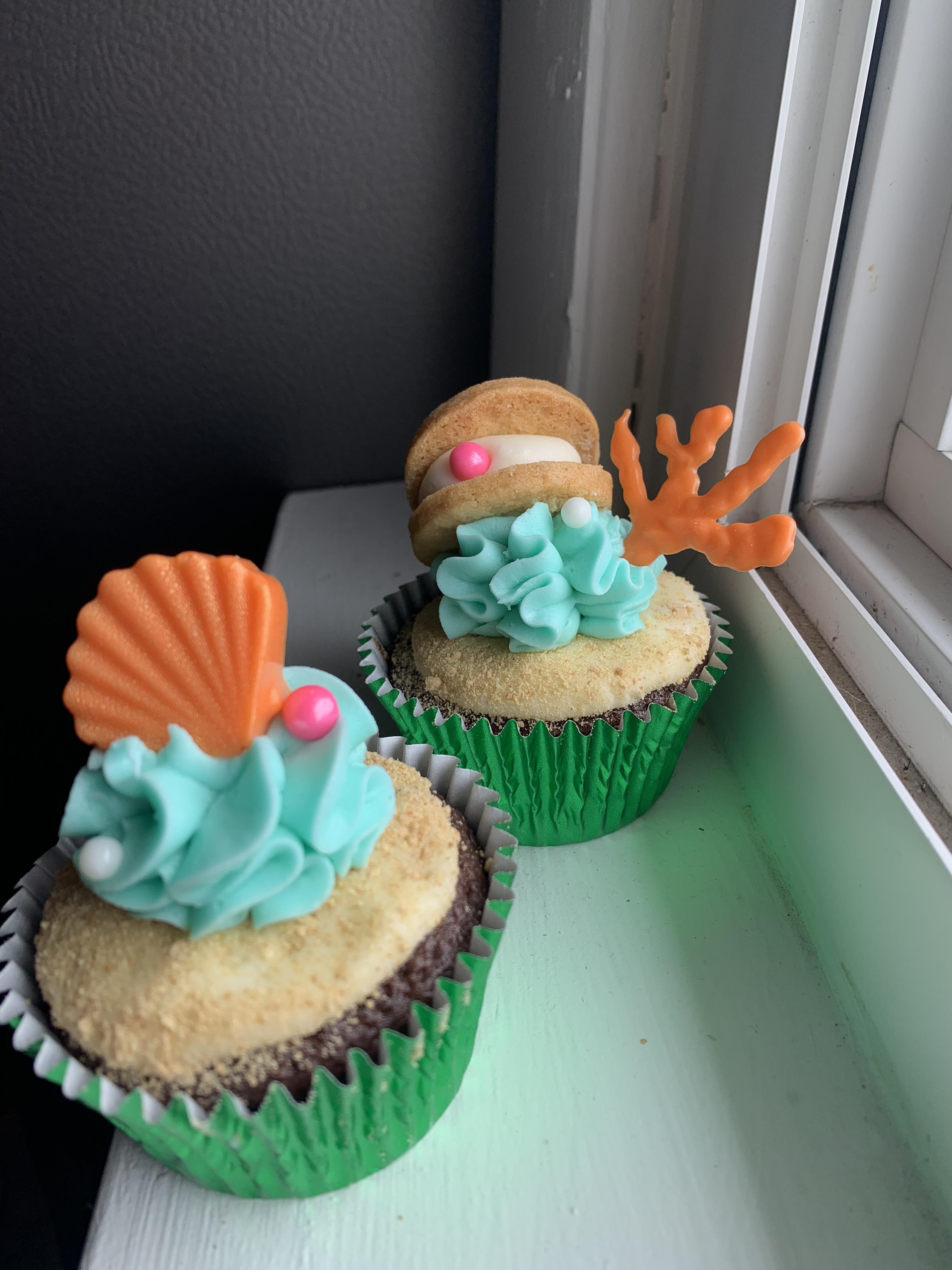 Under the sea themed cupcakes r/Baking