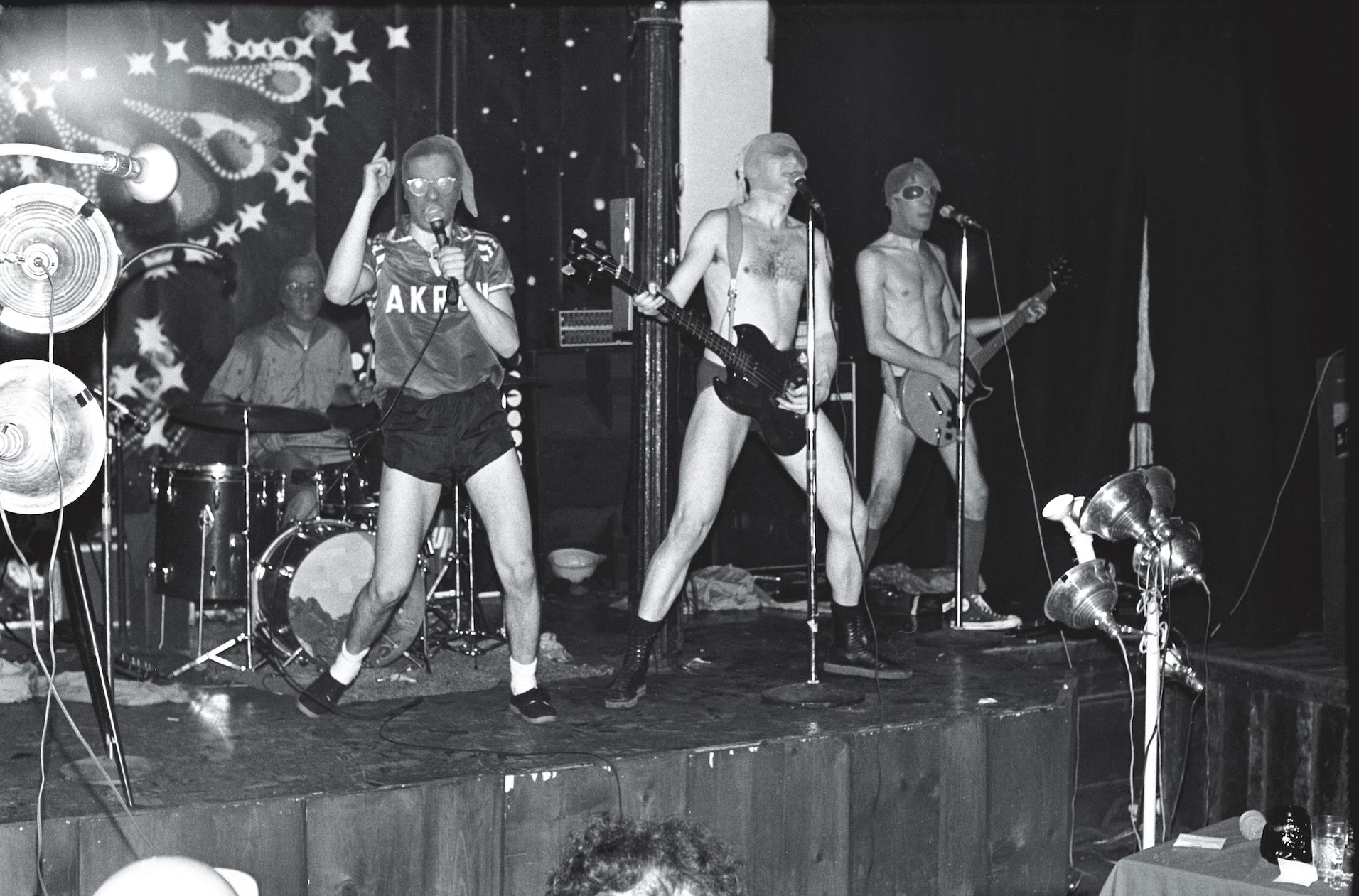 Devo playing at the Pirate's Cove in Cleveland, months before recording