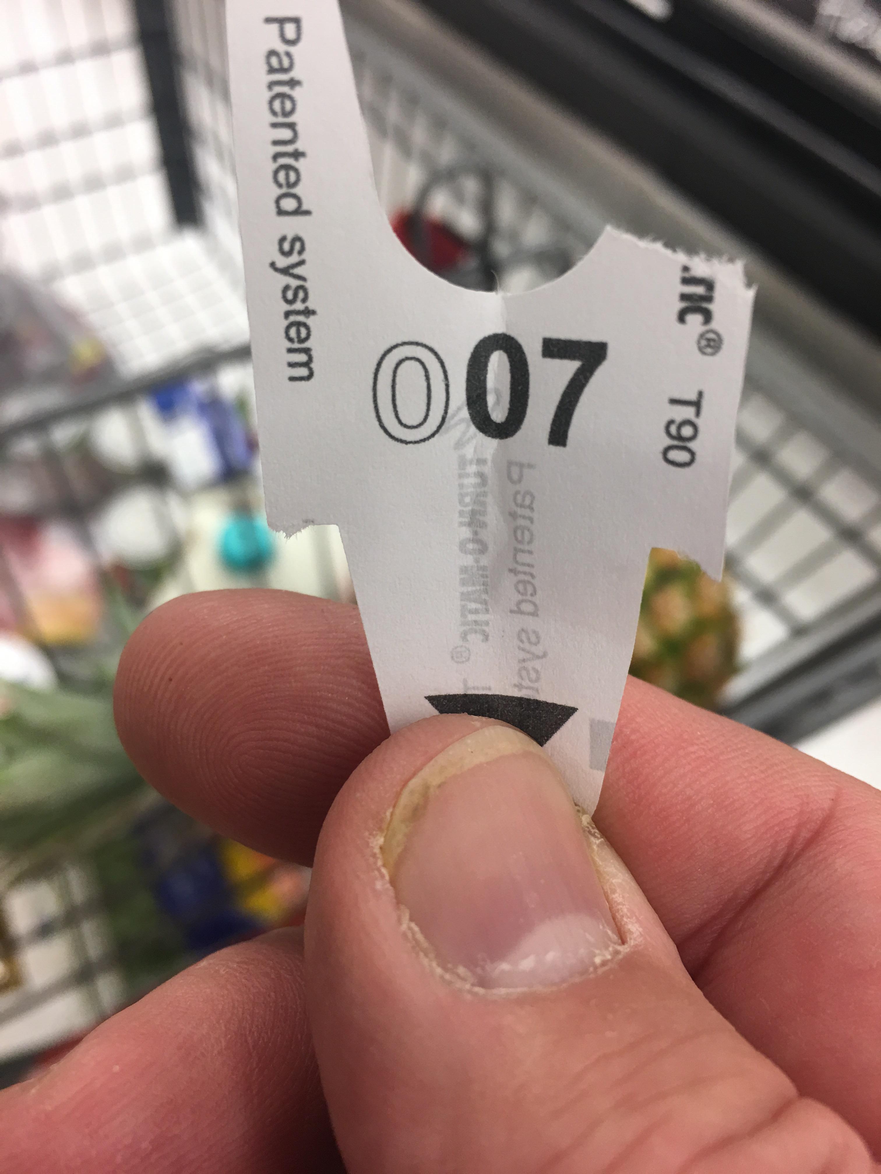 When they called my number at the deli. I stored up to the counter, and