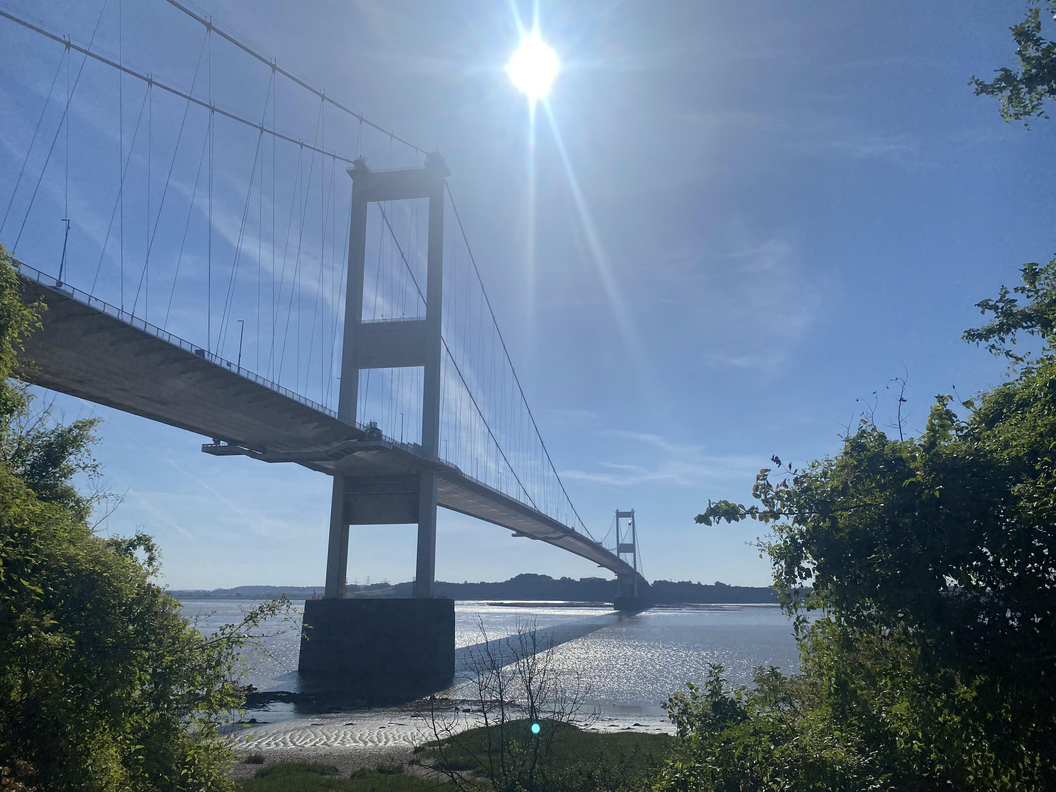 The original Severn Bridge this morning from the correct side r/Wales