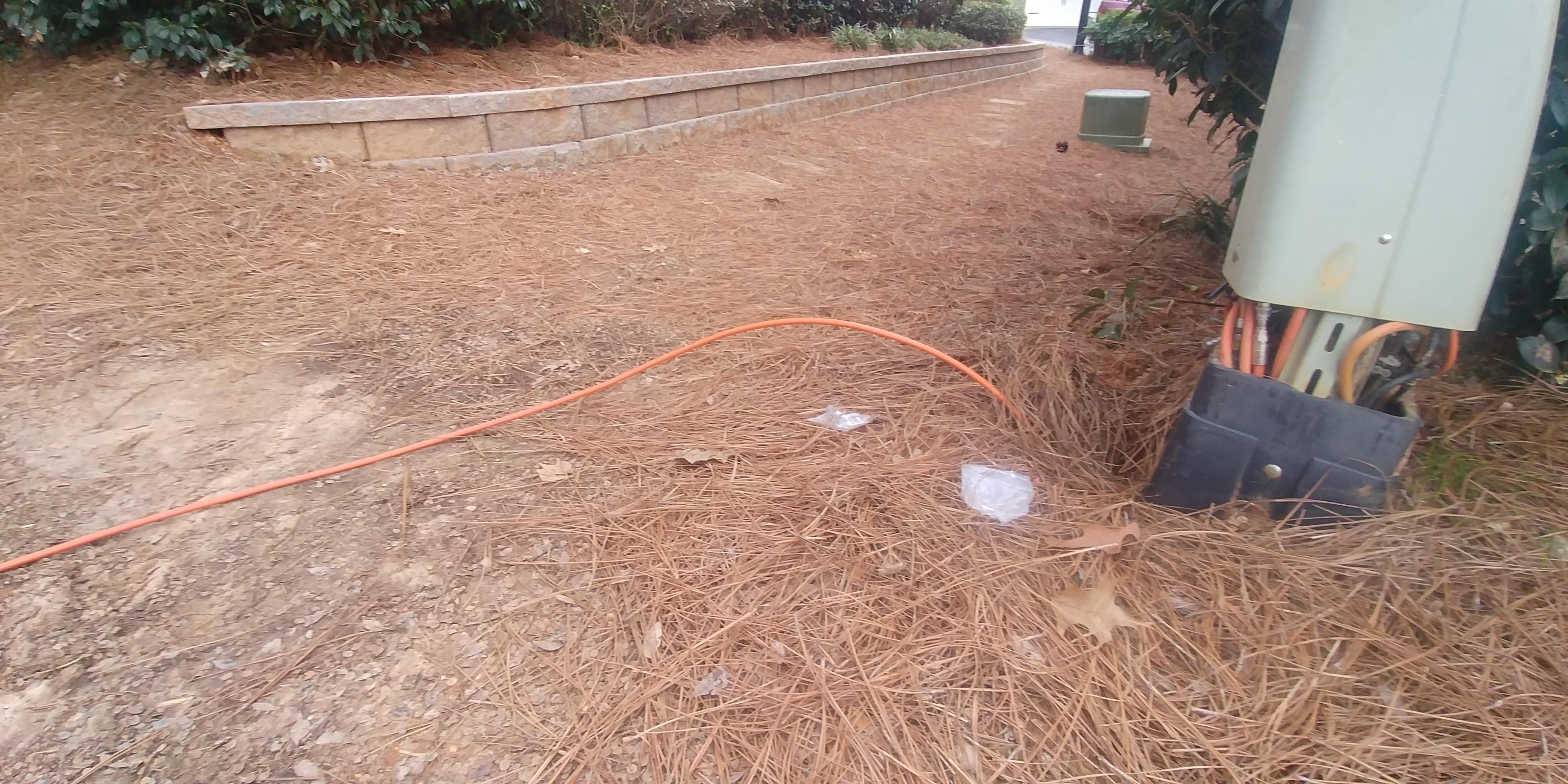 This is how comcast left the cable line going to my house after install